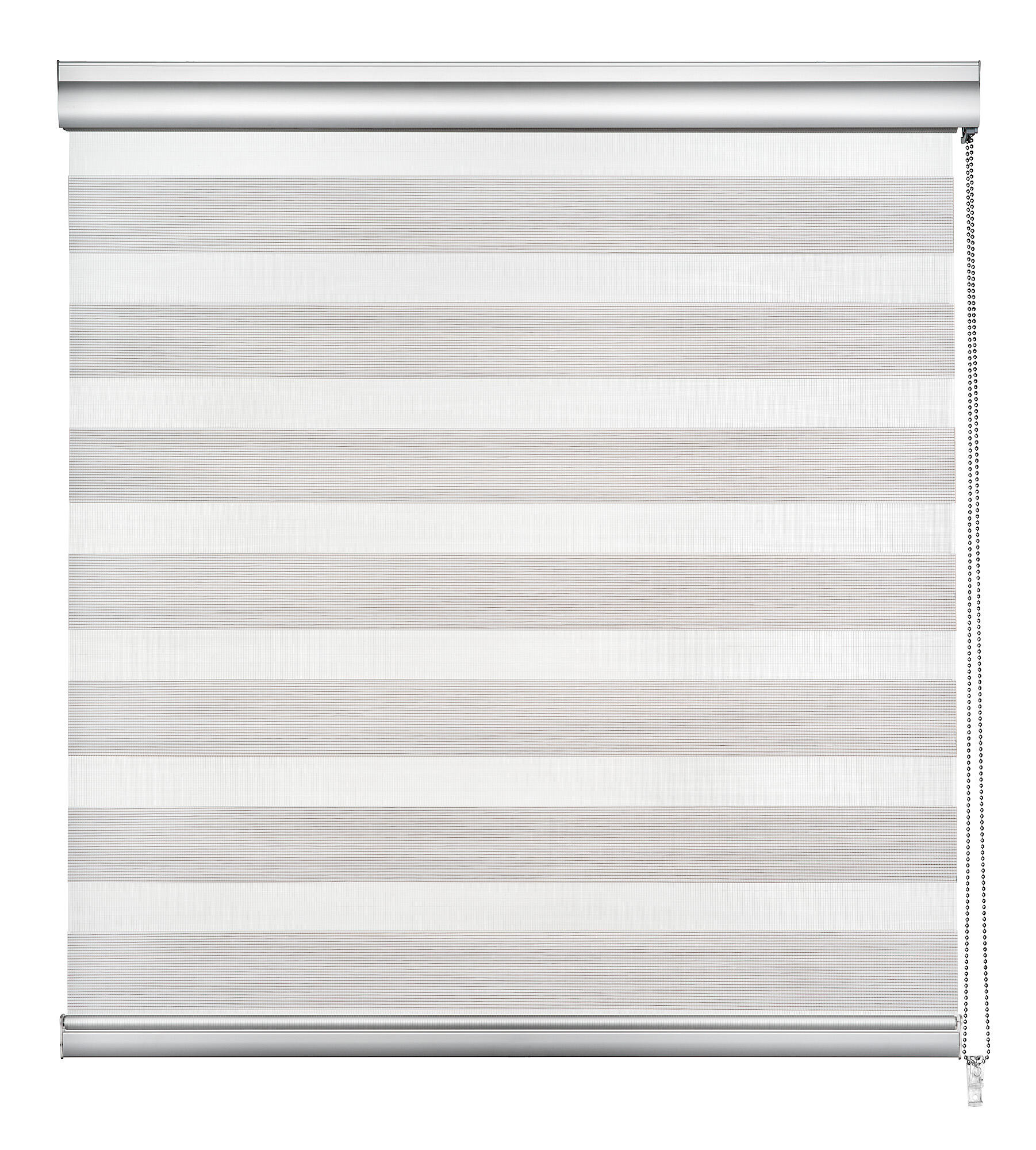 Estor enrollable noche/día  con cadena Top N&D poliéster con líneas blanco  de 90x250cm - 2