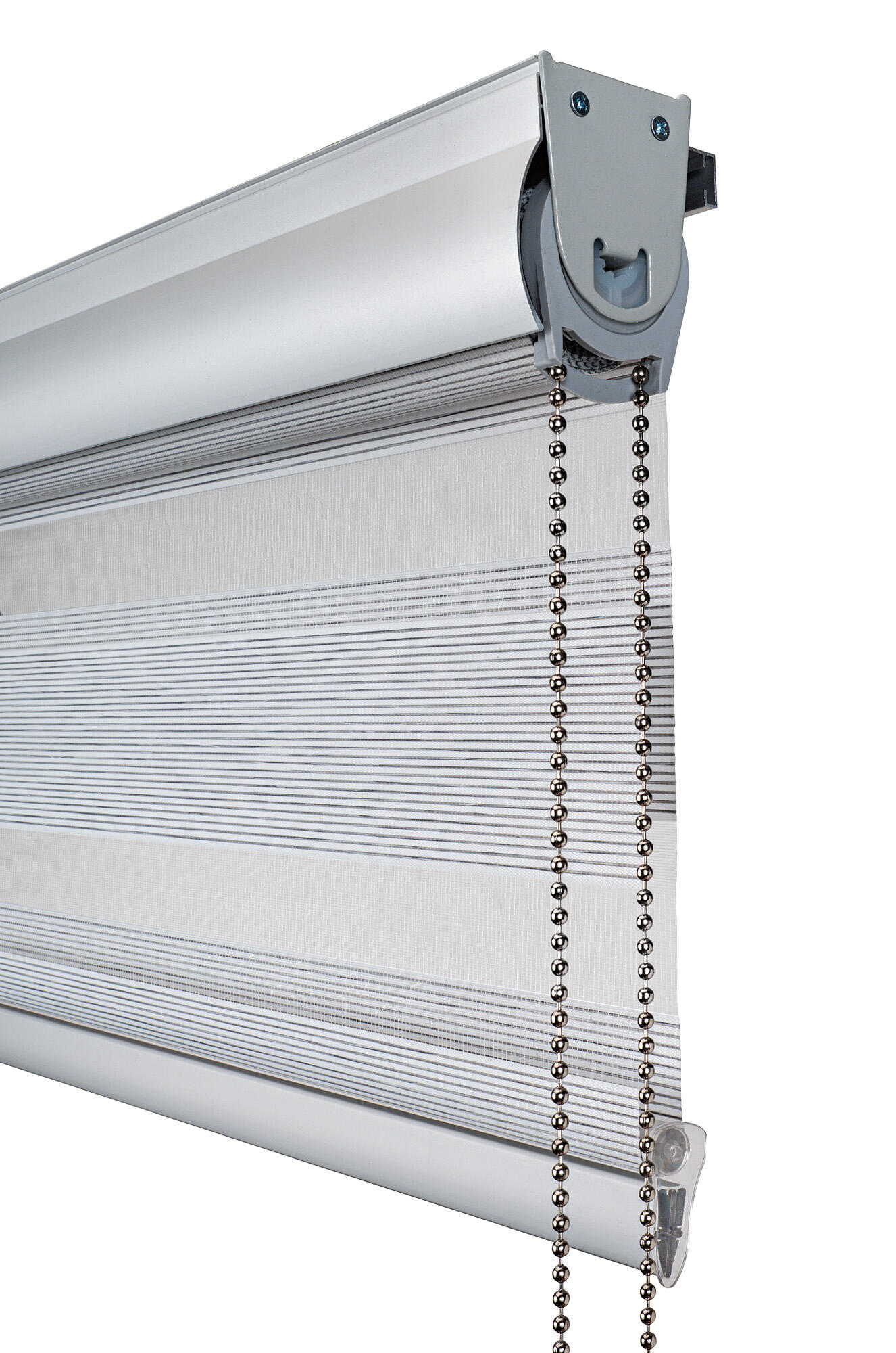 Estor enrollable noche/día  con cadena Top N&D poliéster con líneas blanco  de 90x250cm - 6