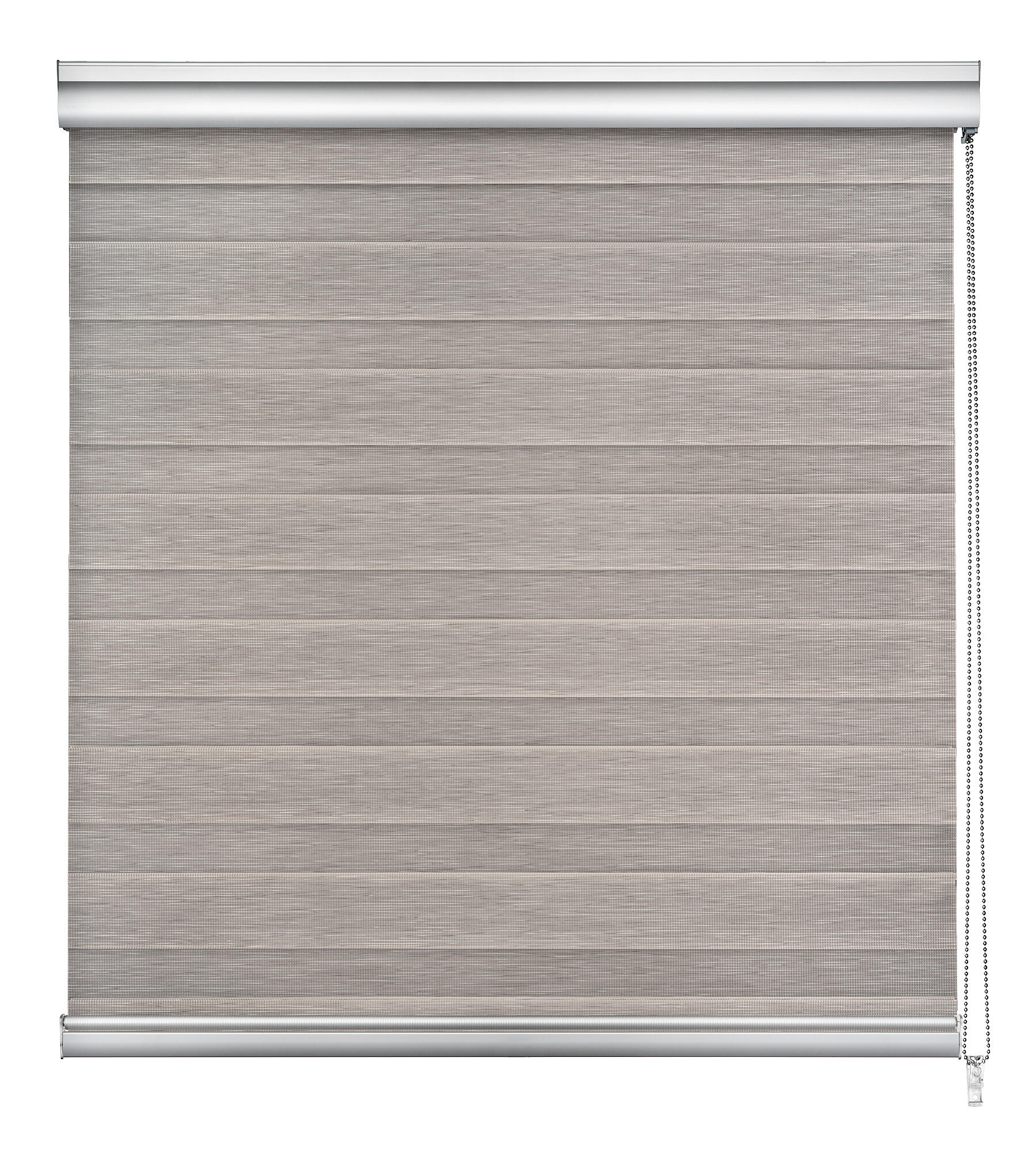 Estor enrollable noche/día  con cadena Top N&D poliéster con líneas gris  de 120x250cm - 4