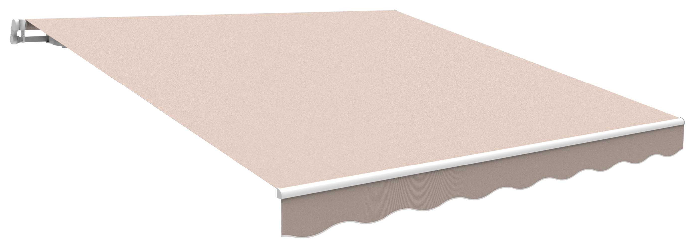 Toldo en kit kronos essencial manual blanco con tela beige 3,5x2,5 m