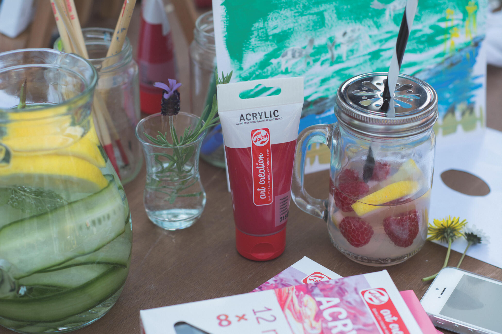 Tubo de pintura acrílica art creation TALENS 75ml tierra sombra tostada - 5