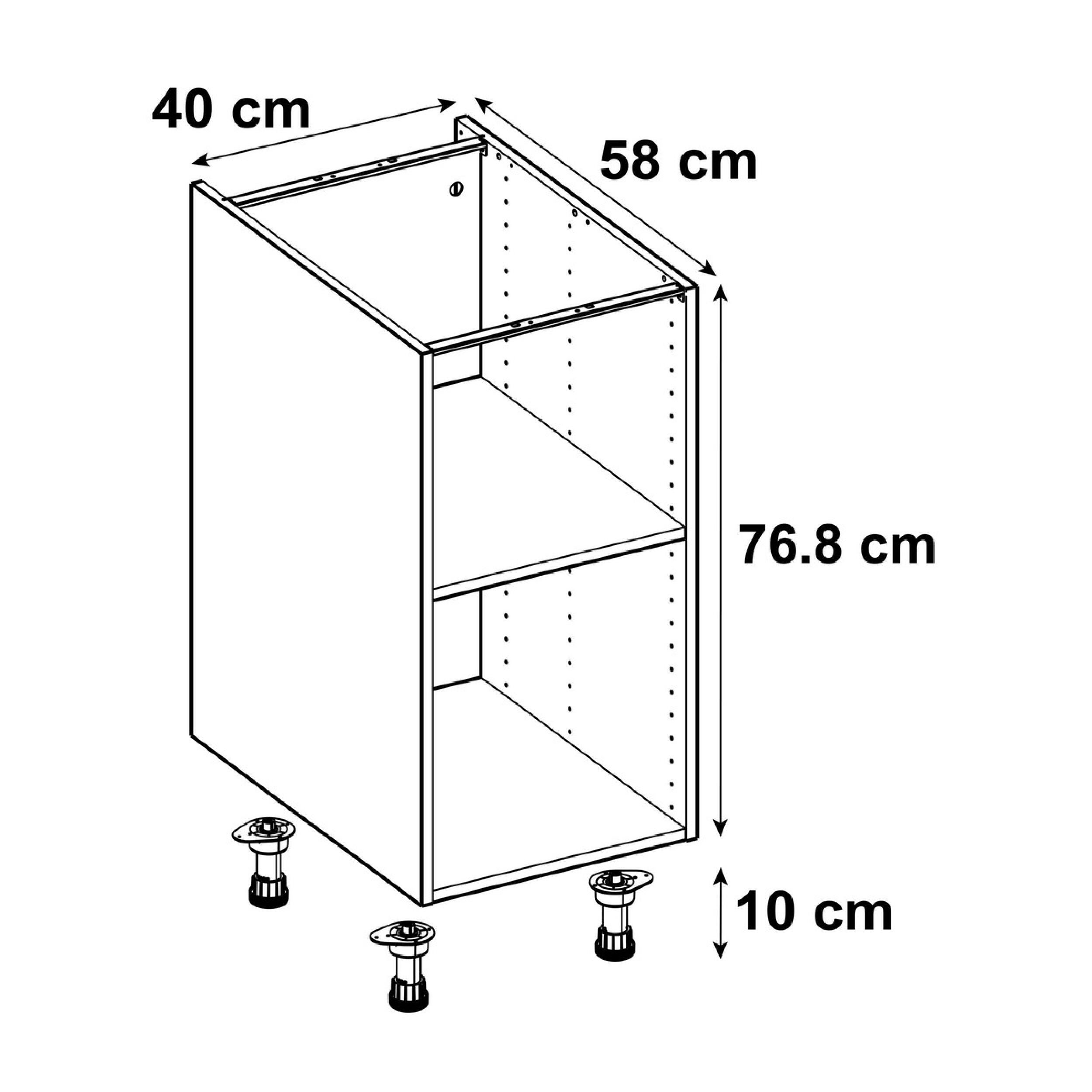 Módulo inferior Delinia 40X58X77CM cinza - 2
