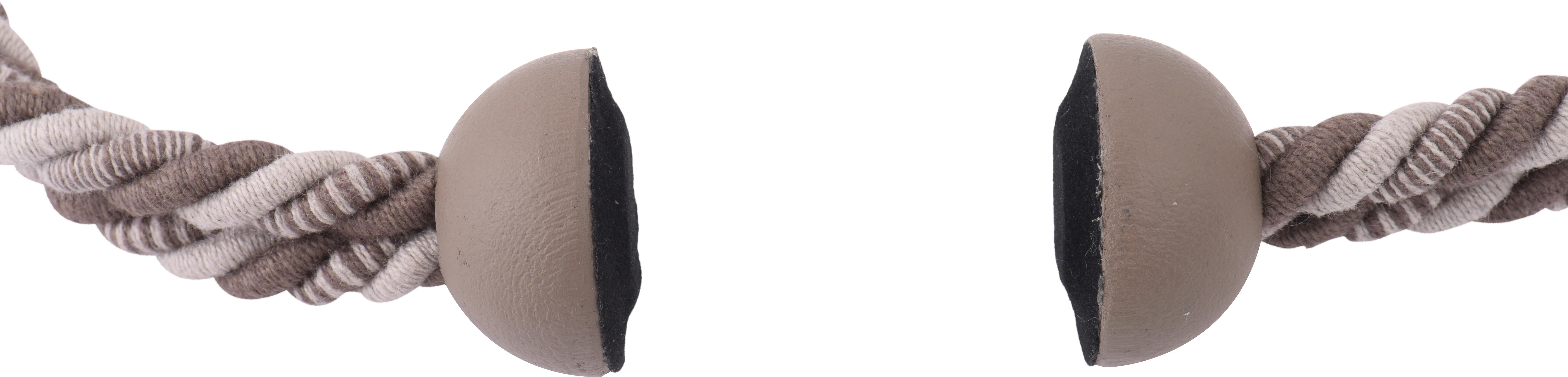 Abrazadera para cortina Cordón cierre magnético algodón marrón de 68 cm