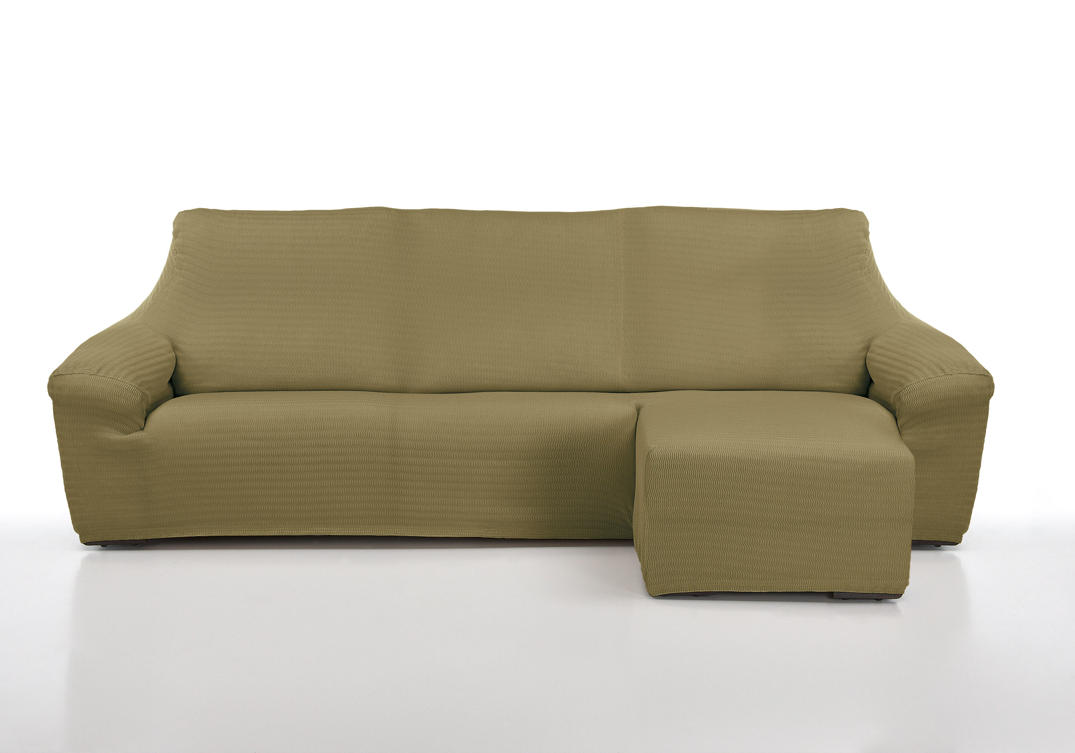 Funda chaise longue elástica brazo corto playa oliva izq.