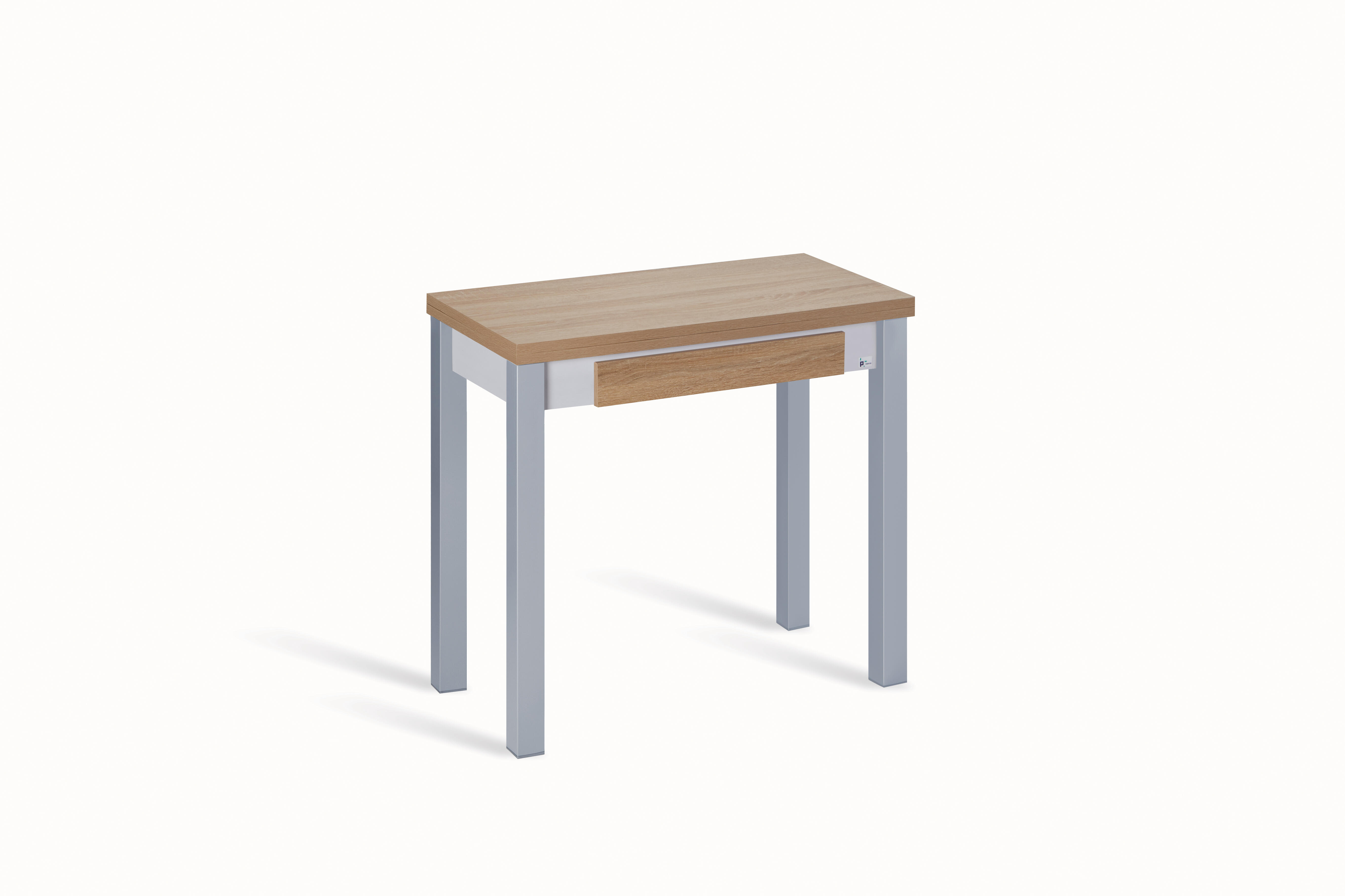 Mesa de cocina extensible madera LIVRO de 40 a 80 cm beige - 4