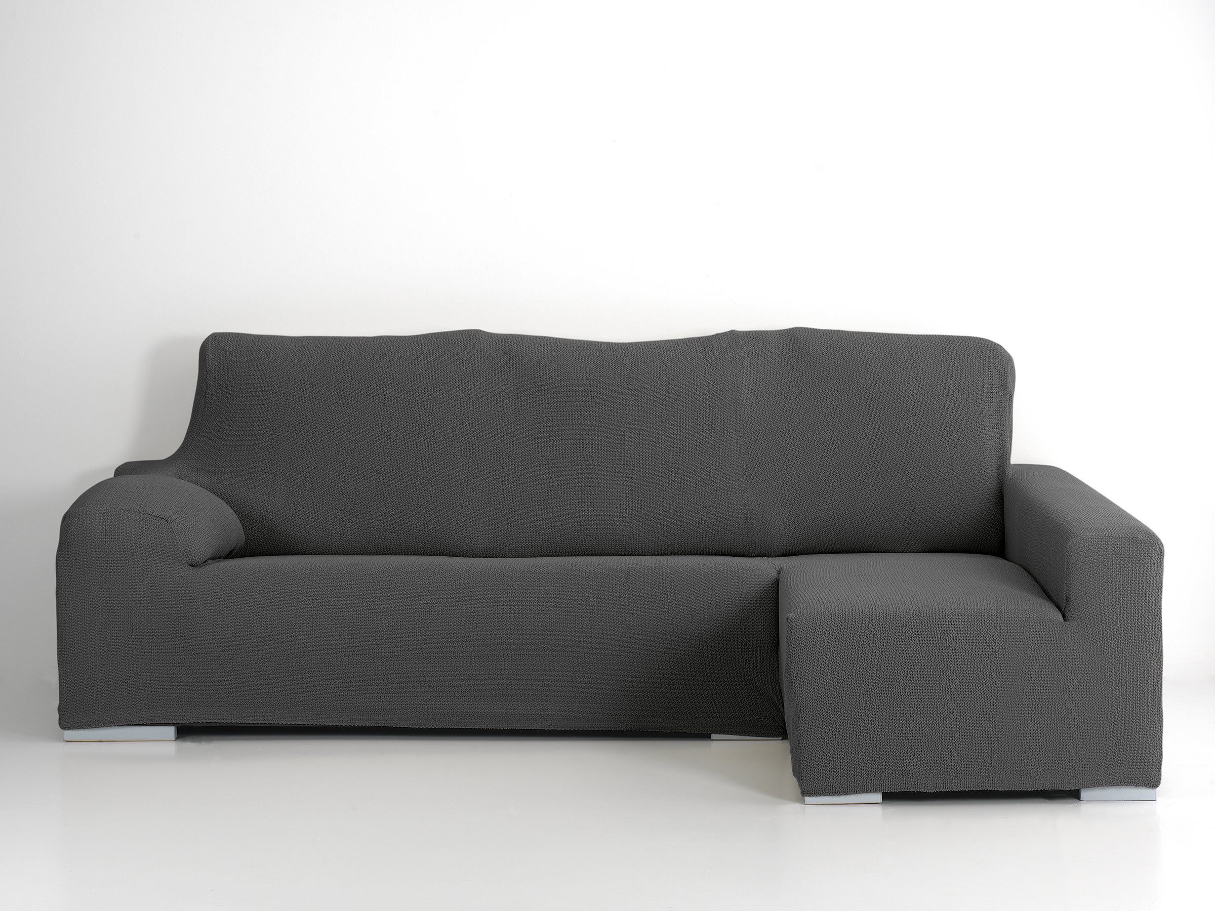 Funda chaise longue elástica edir gris izquierdo