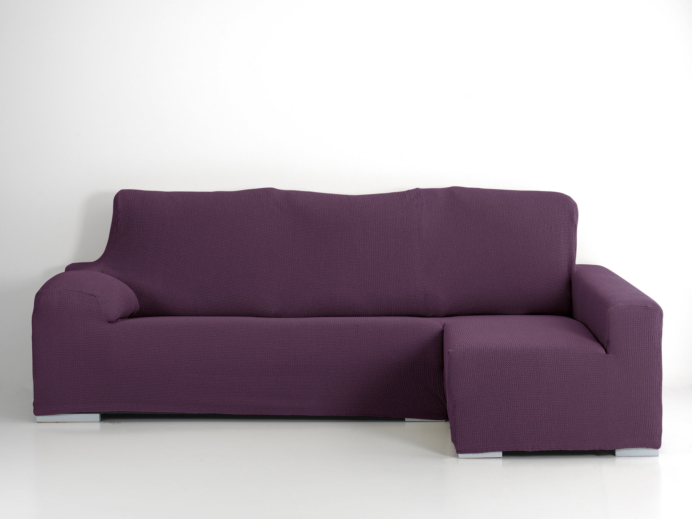 Funda chaise longue elástica edir berenjena izquierdo