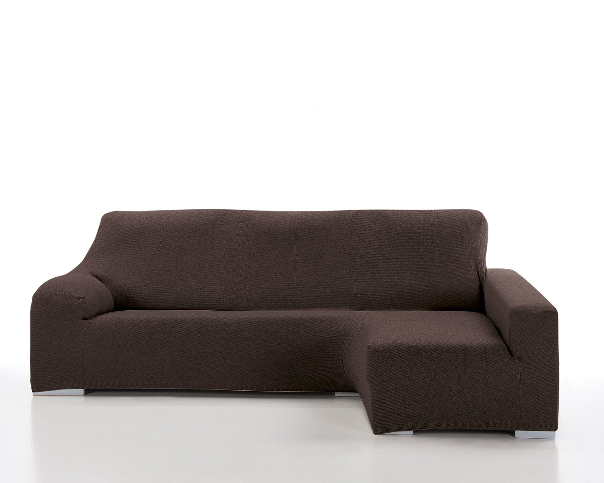 Funda chaise longue elástica enzo chocolate izquierdo