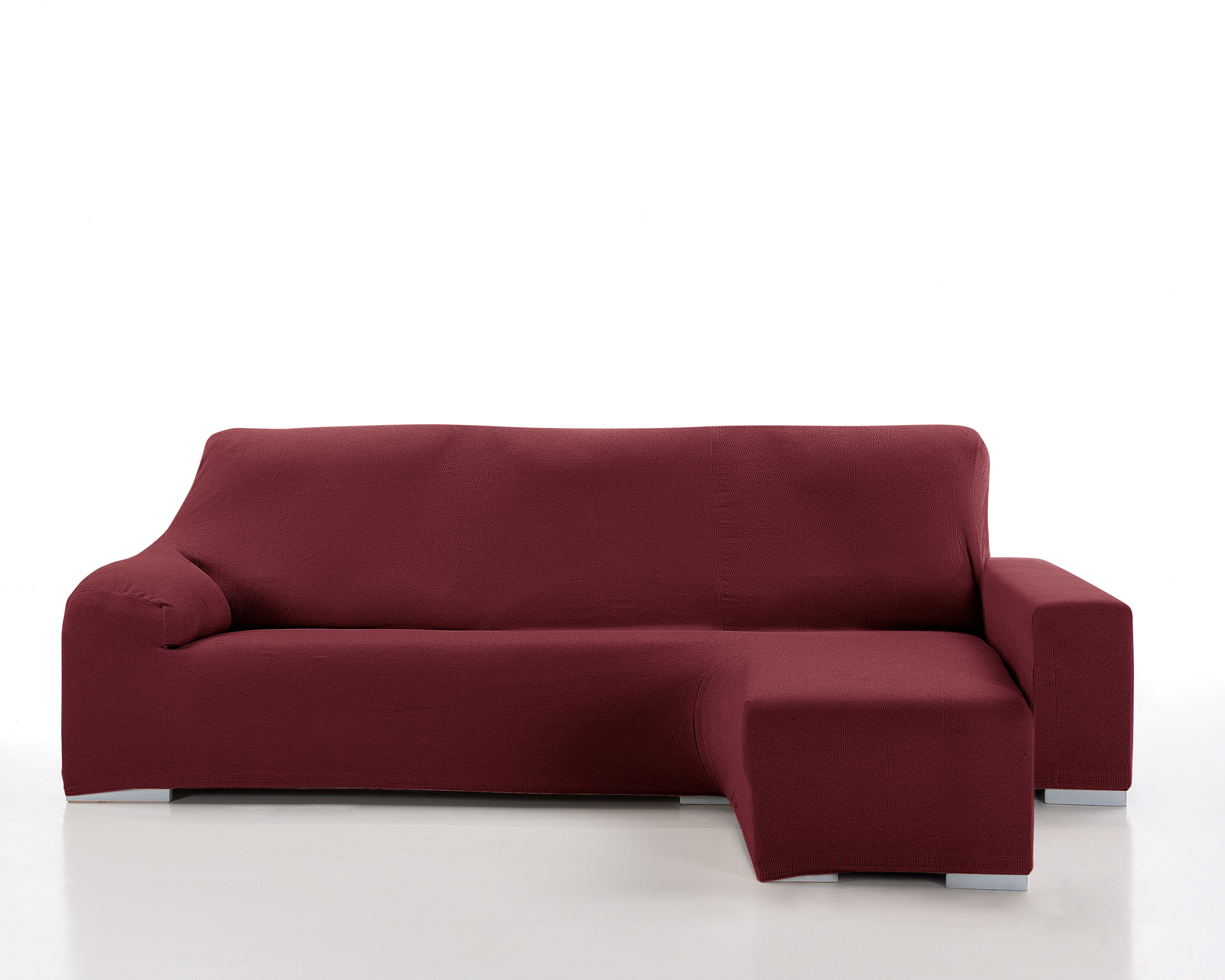 Funda chaise longue elástica brazo corto enzo granate izq.