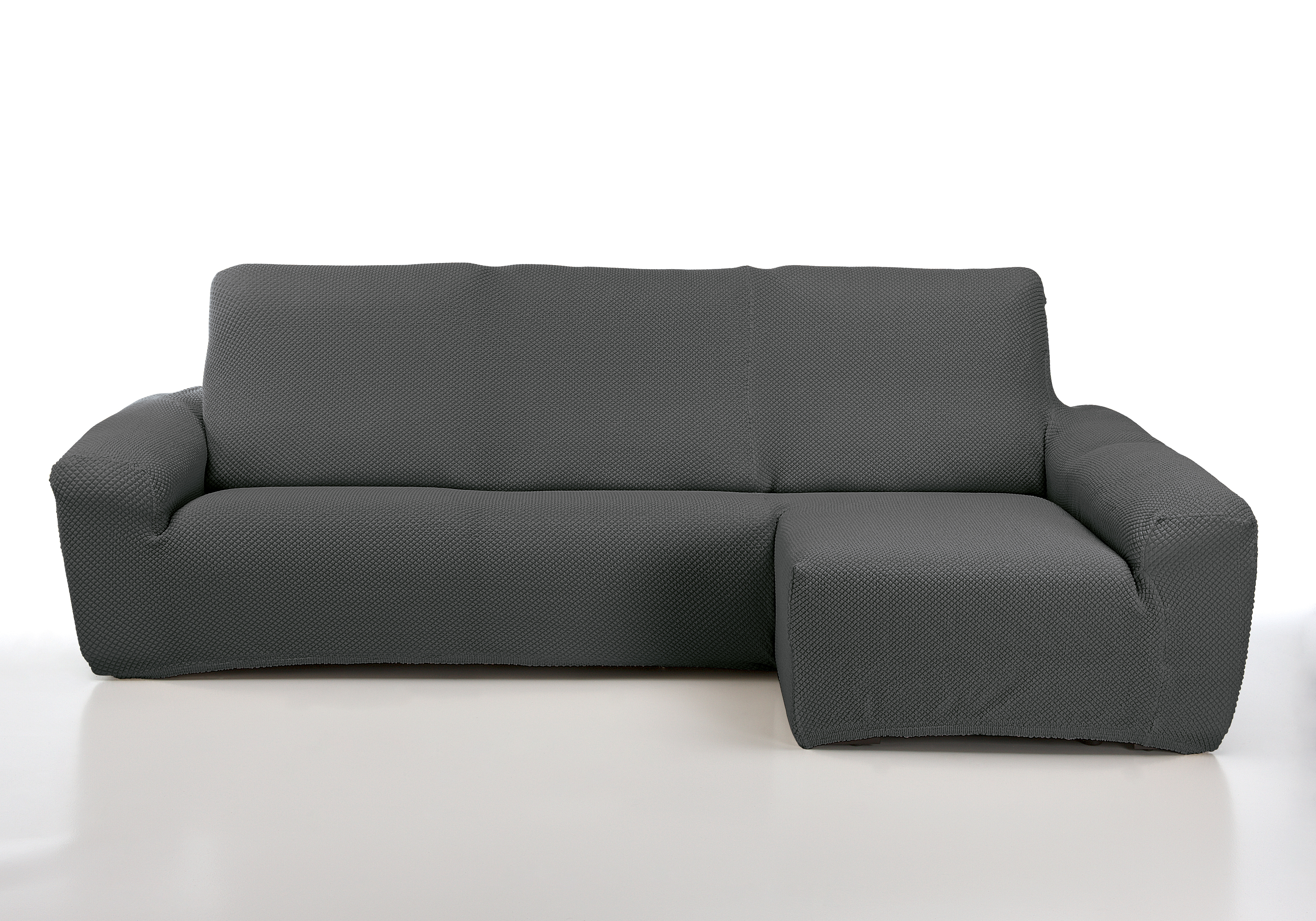 Funda chaise longue elástica erik gris izquierdo