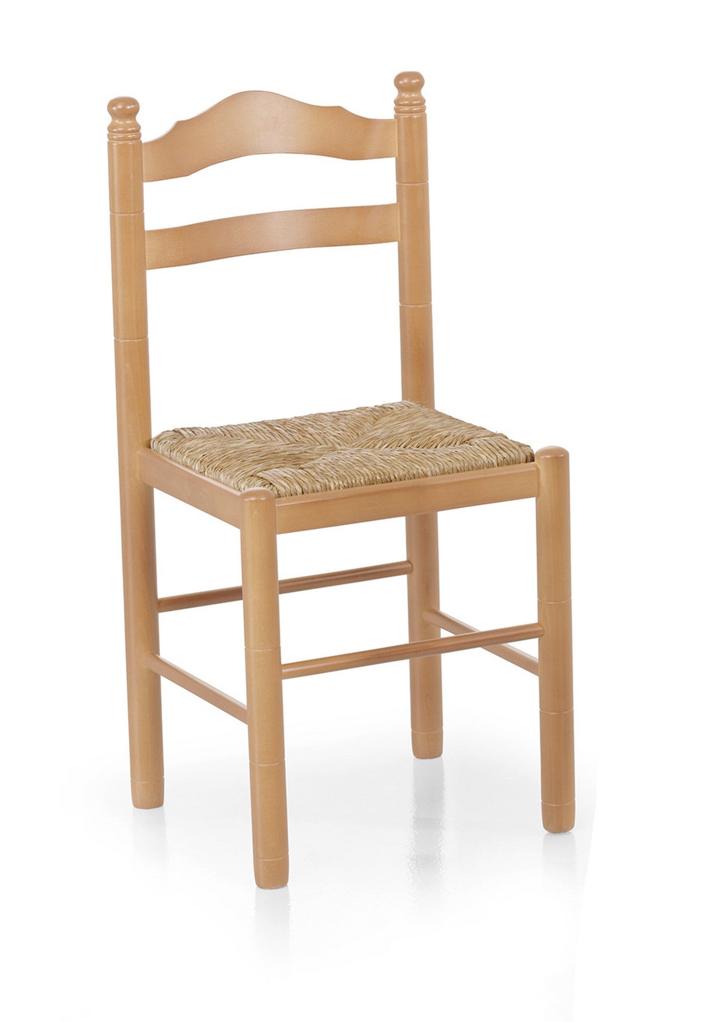 Silla monica barnizado natural asiento anea natural