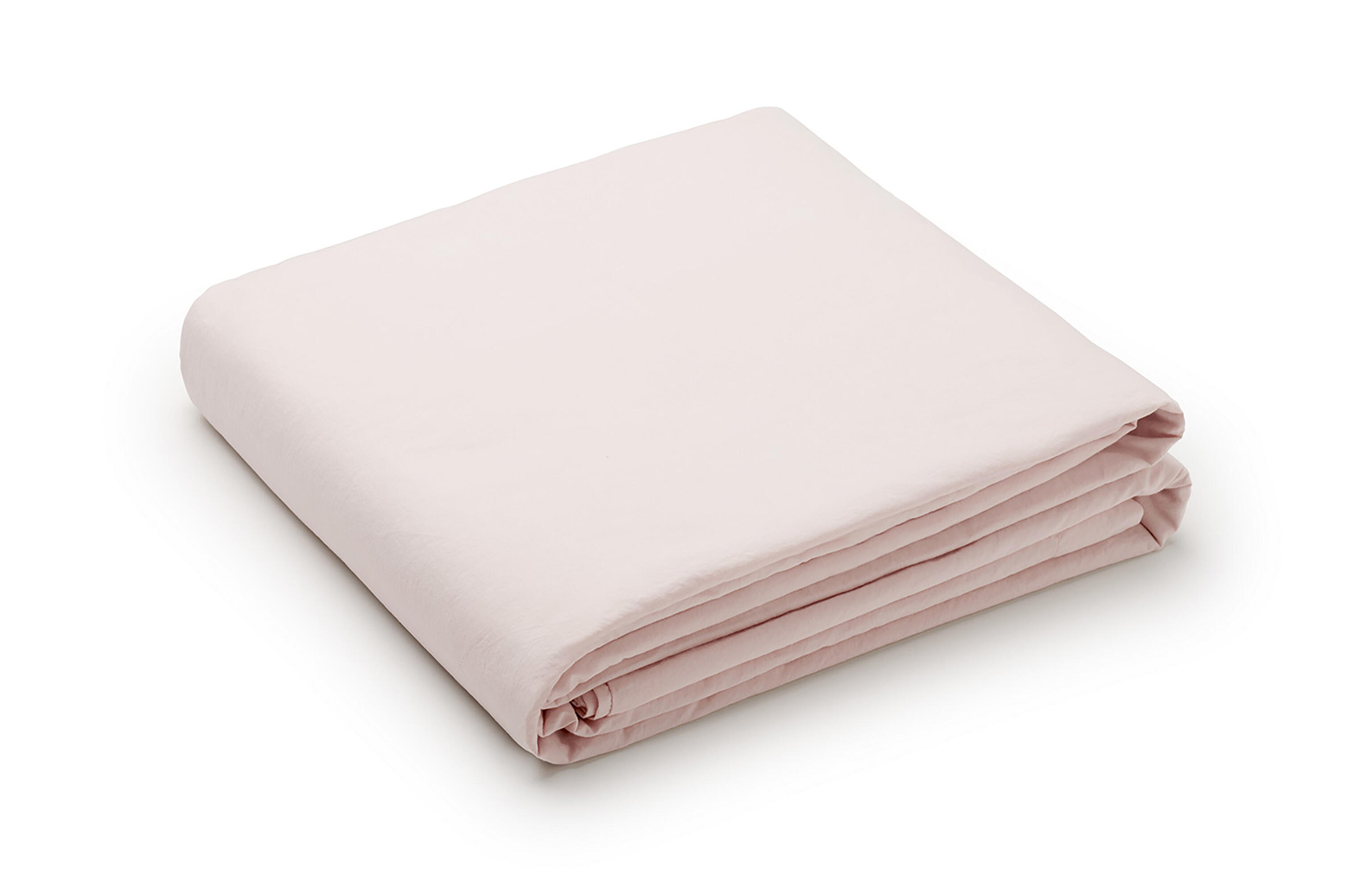 Sábana encimera wash garment percal 200 hilos rosa bebe para cama de 180 cm