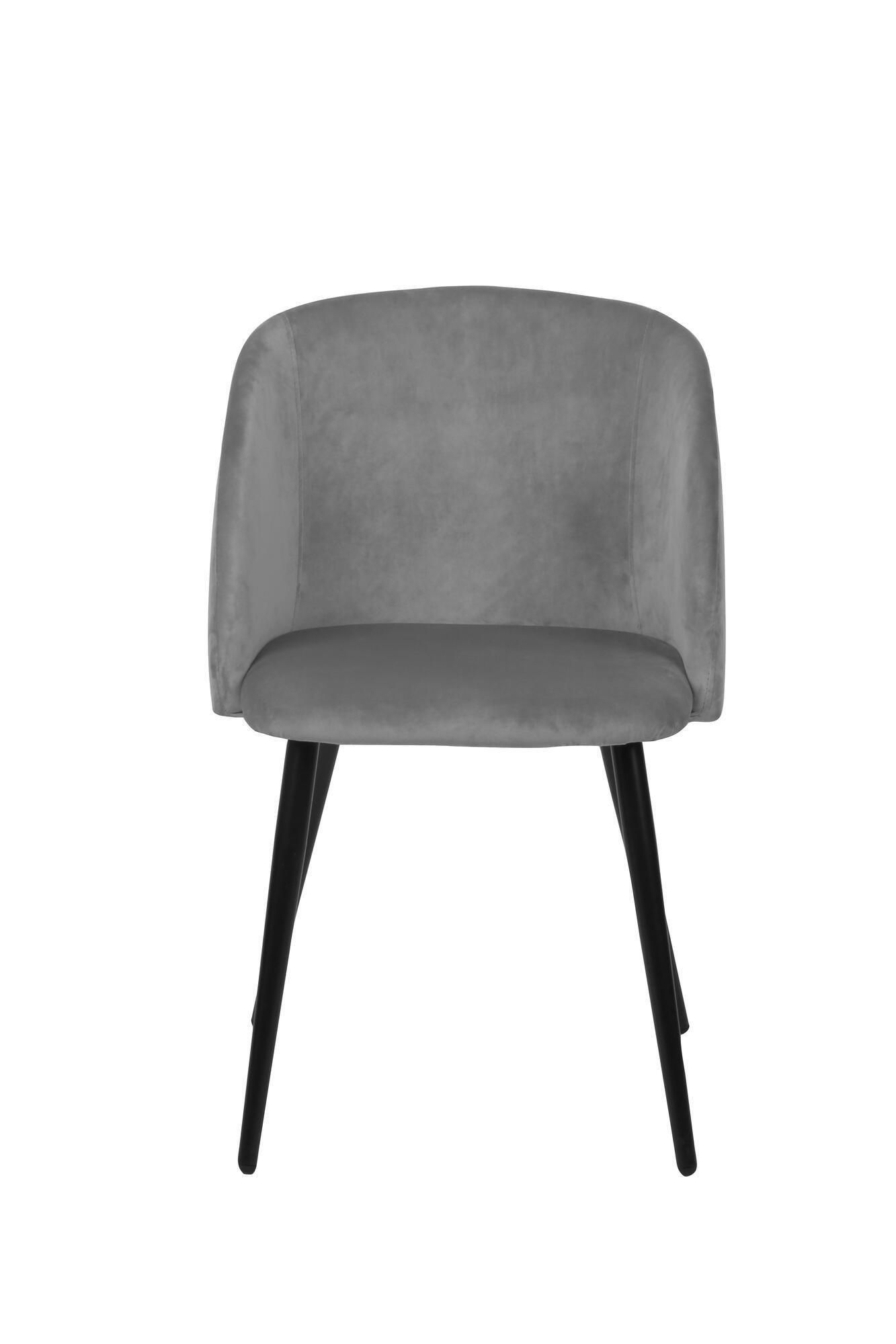 Silla de comedor keren gris piedra pack 2 unidades