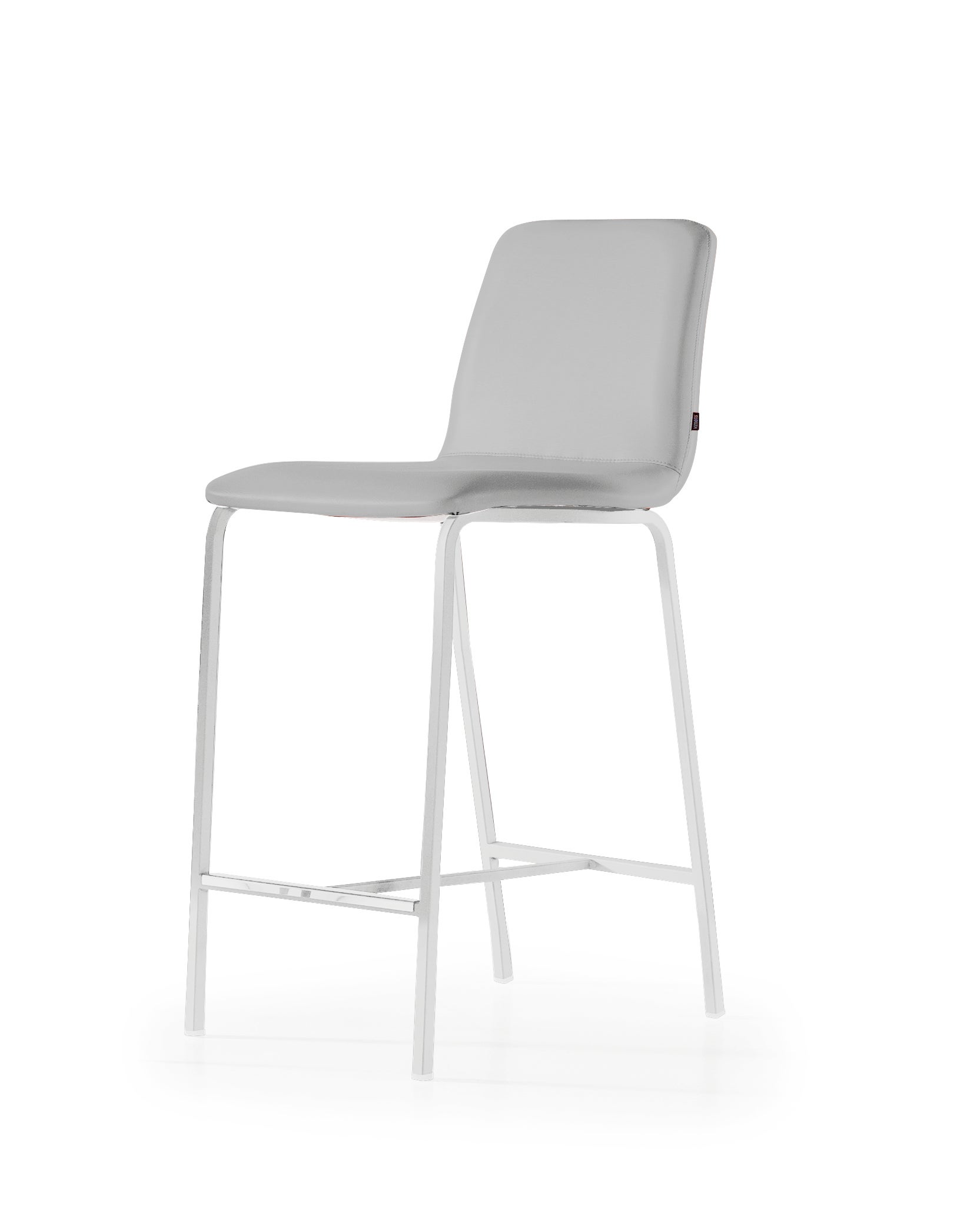 Tab. lea soft medium polipiel grain gris-blanco