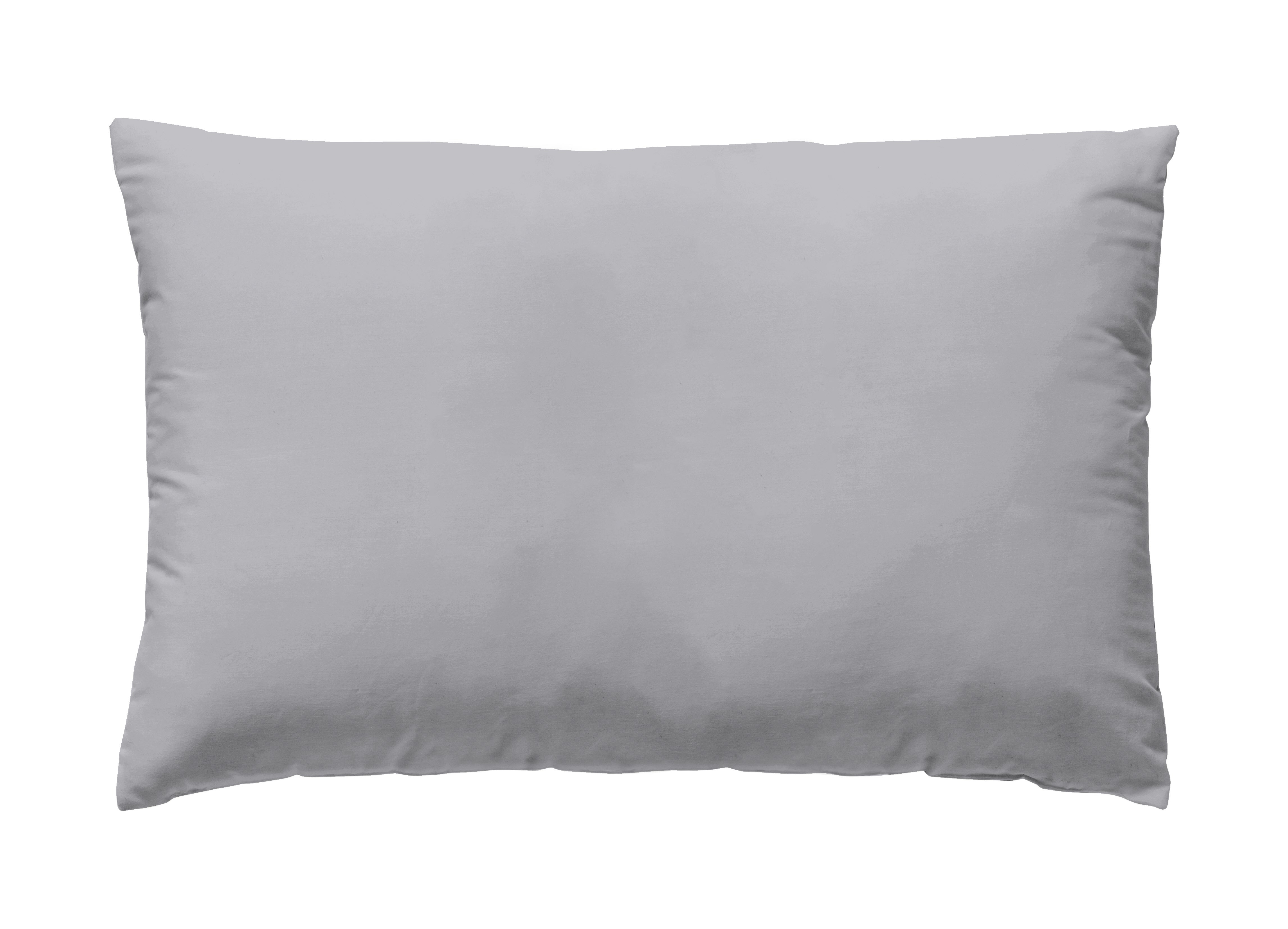 Funda de almohada wash grament algodón 200 hilos gris perla 45 x 110 cm