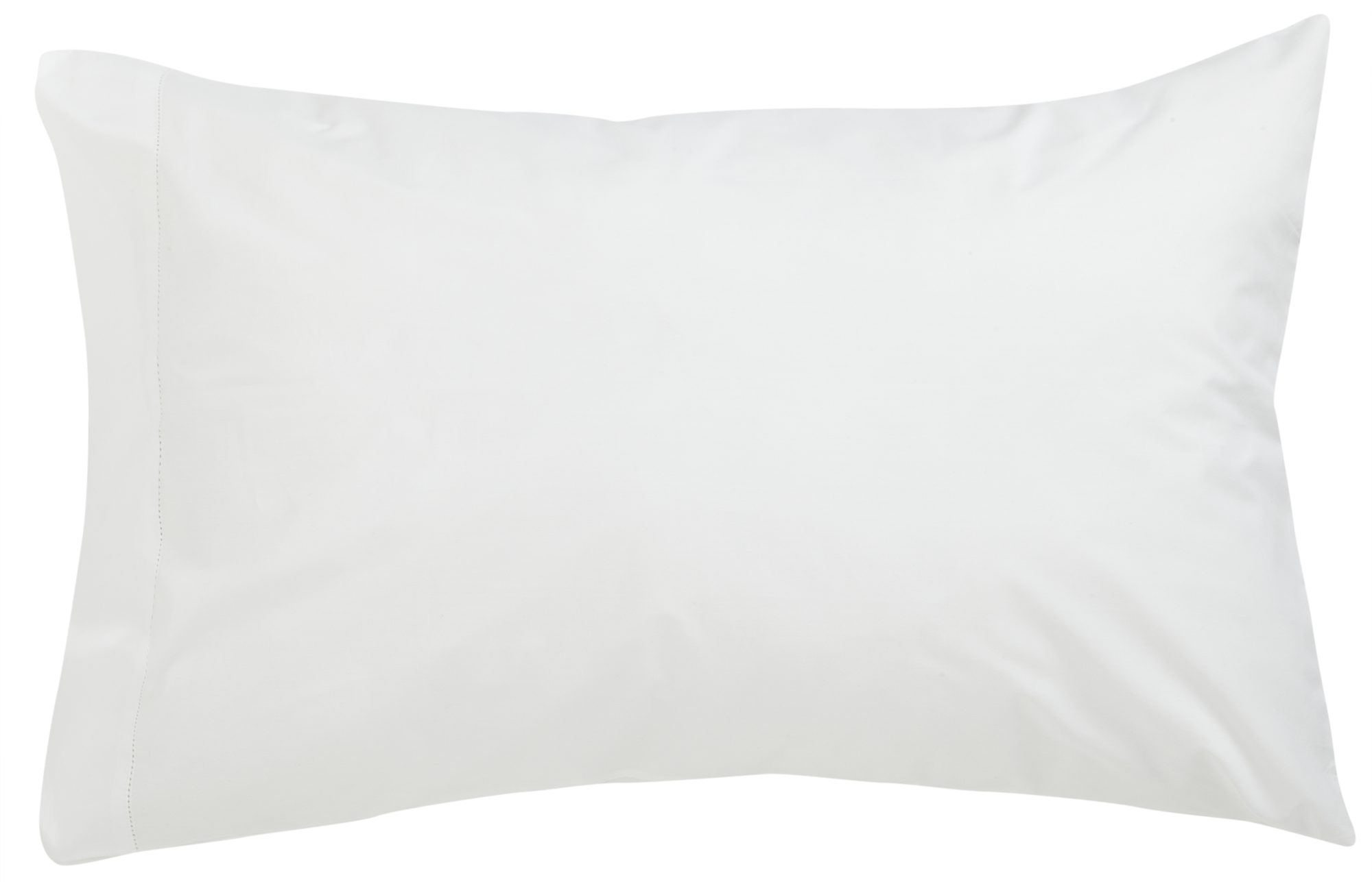 2 fundas de almohada blanca detalle vainica de 75 x 50 cm