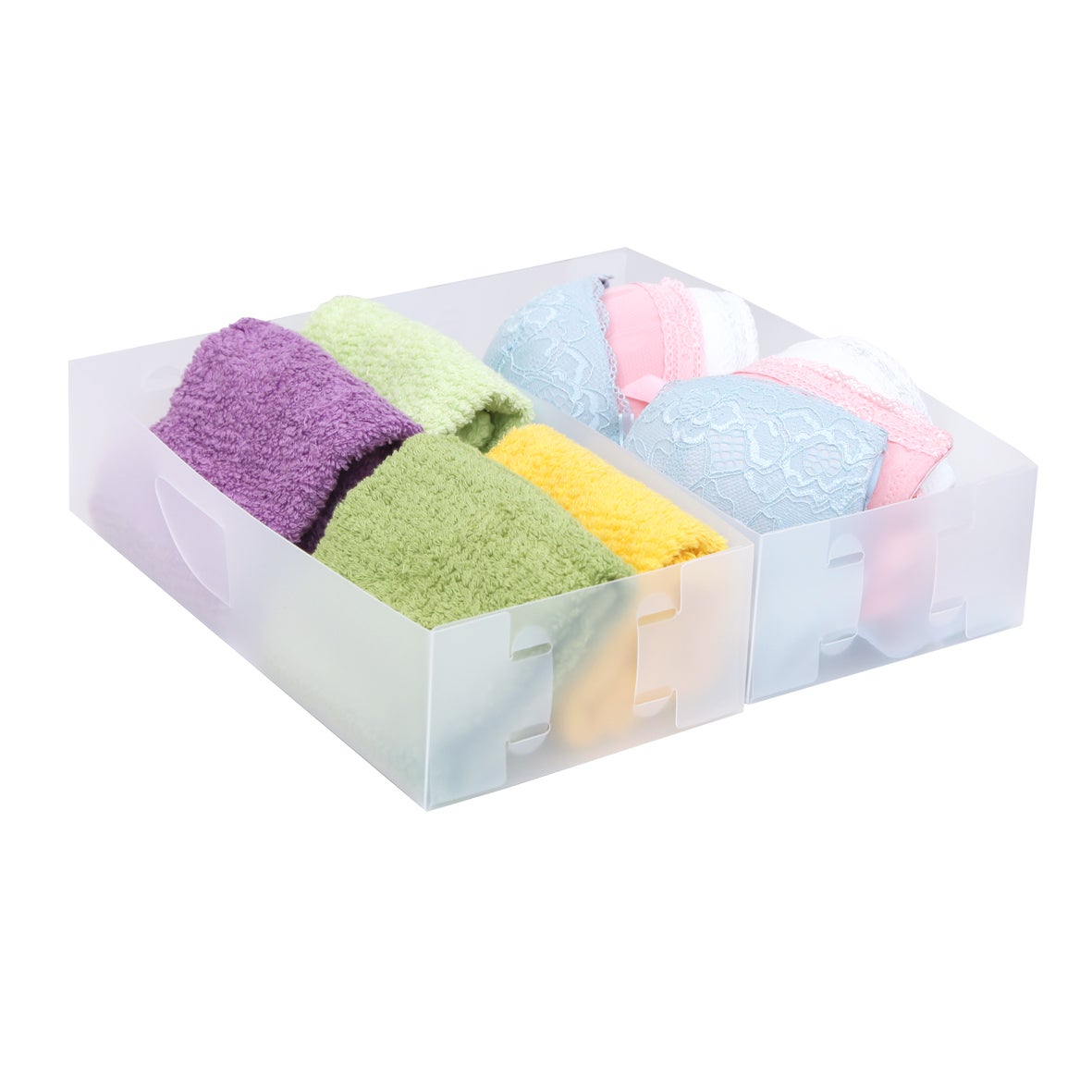 Pack 2 organizadores de cajones spaceo 15,5x8x30 cm (anchoxaltoxfondo)