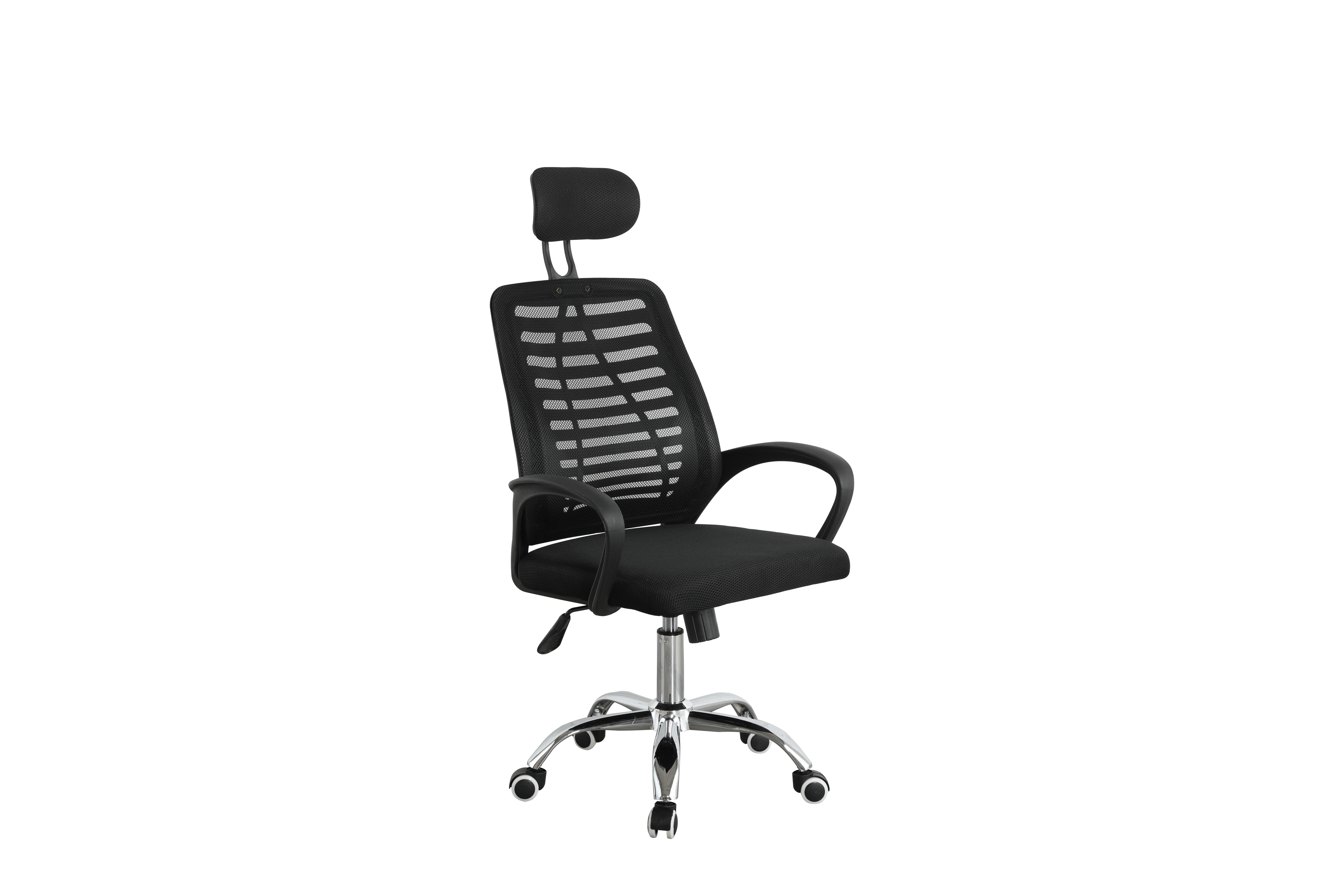 Silla escritorio esther con reposacabezas y reposabrazos color negro