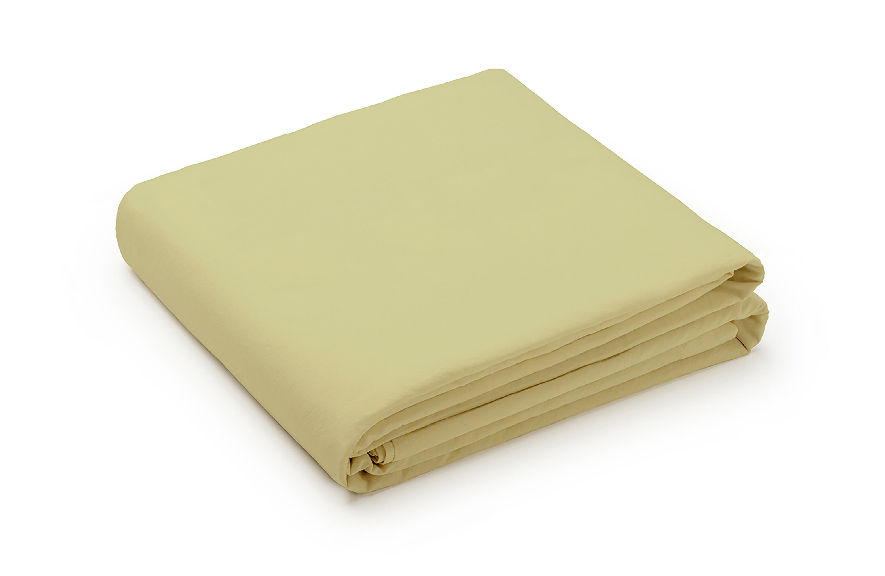 Sábana encimera wash grament percal 200 hilos amarillo para cama de 90 cm