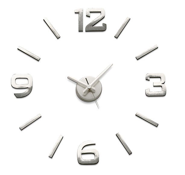 Reloj de cocina a pared redondo gris QUO de 70 cm Leroy Merlin