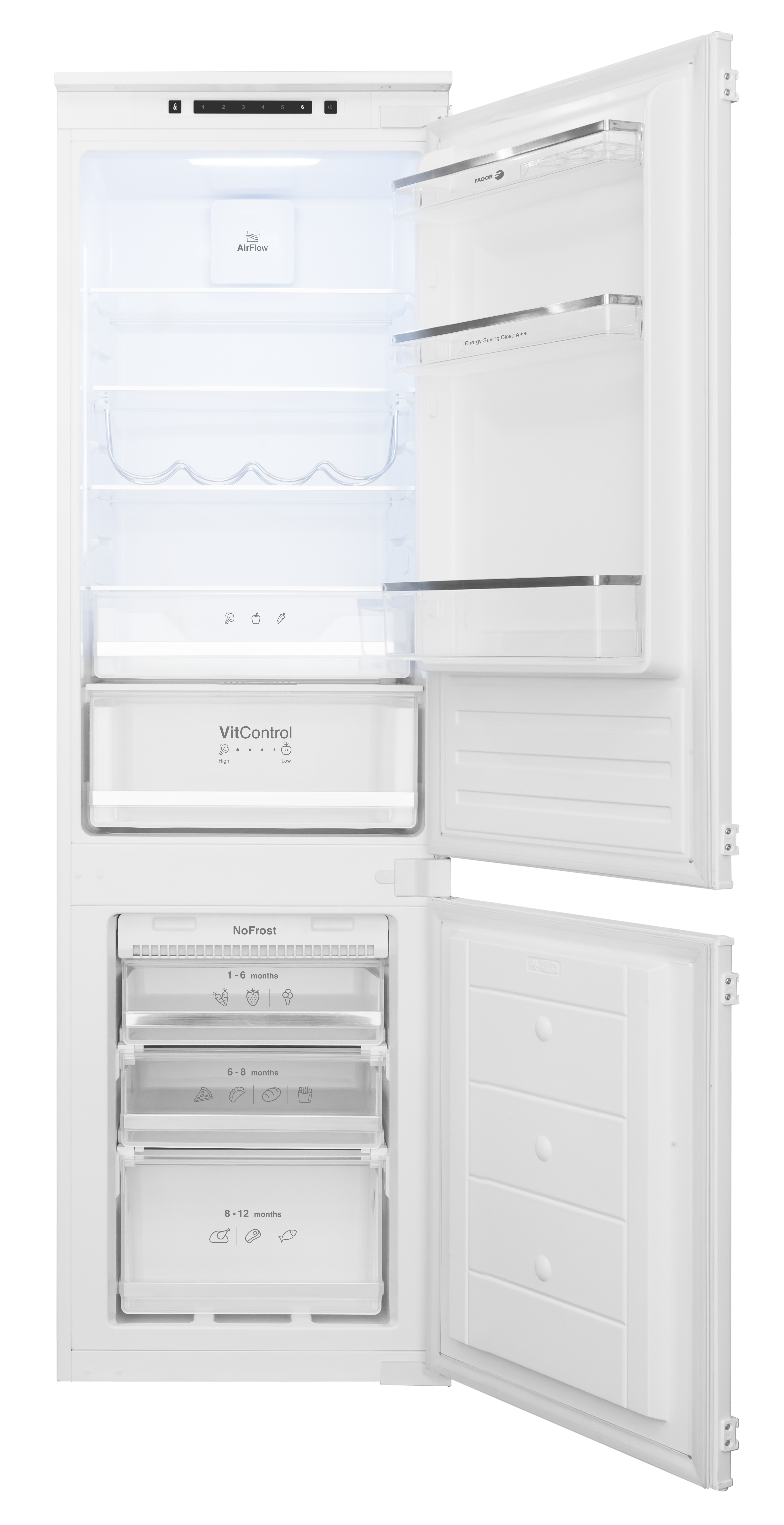 Frigorífico combi fagor 3fic5440 de 54x177.6x54cm 246 litros clase e