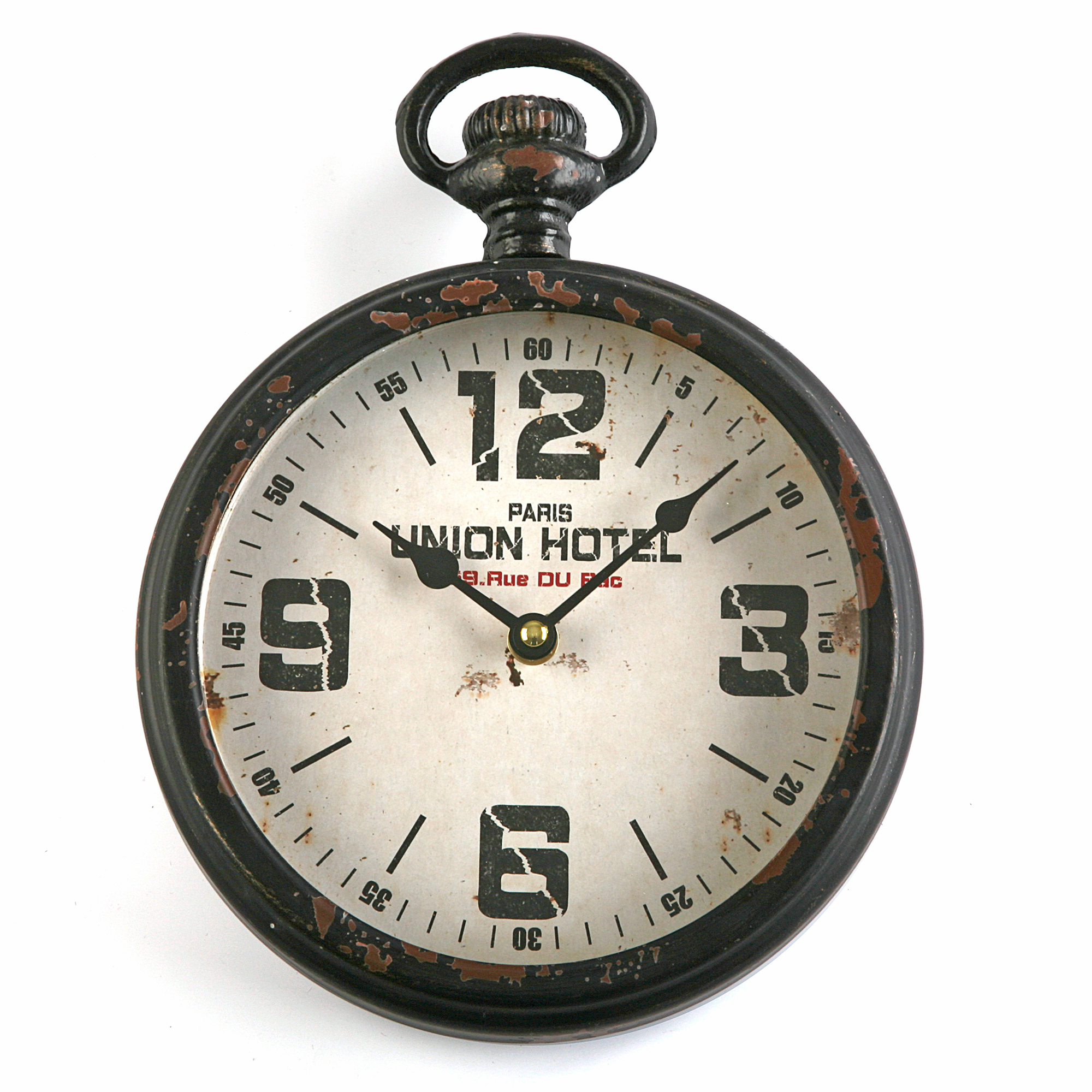 Reloj de pared redondo negro de 28 cm
