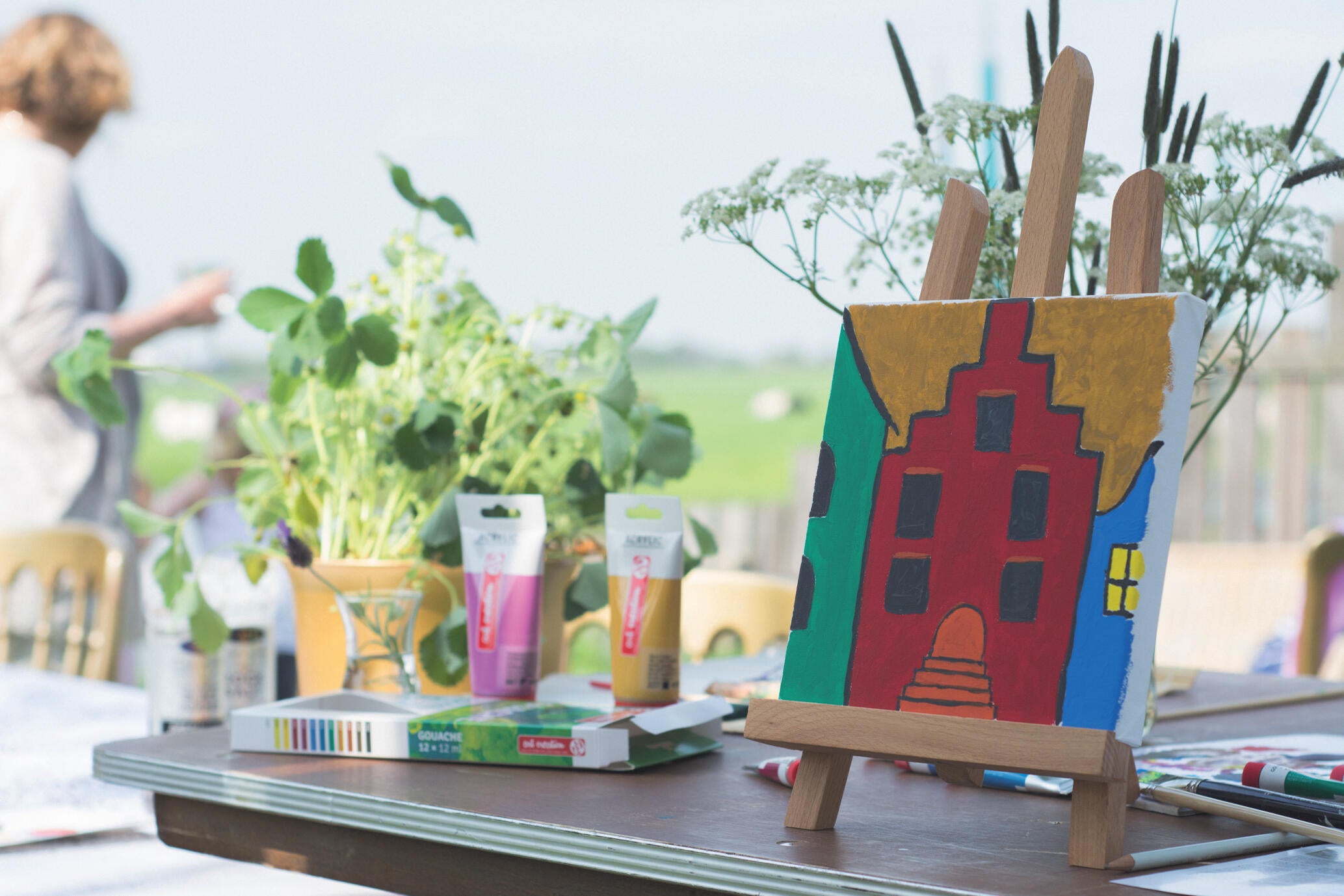 Tubo de pintura acrílica art creation TALENS 75ml tierra sombra tostada - 2