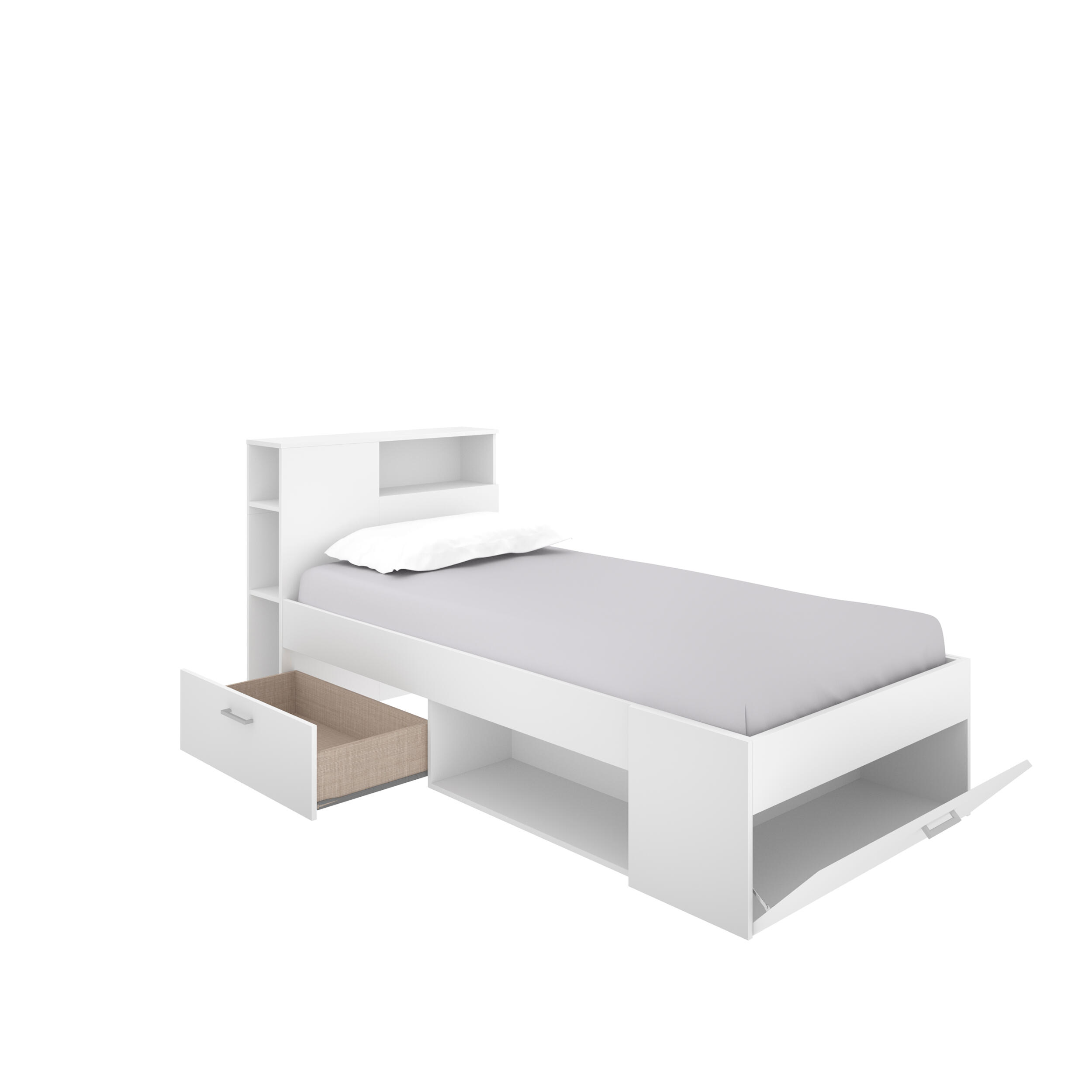 Cama nido con cajones Lyra blanco 218,5x99,6x95 cm - 5