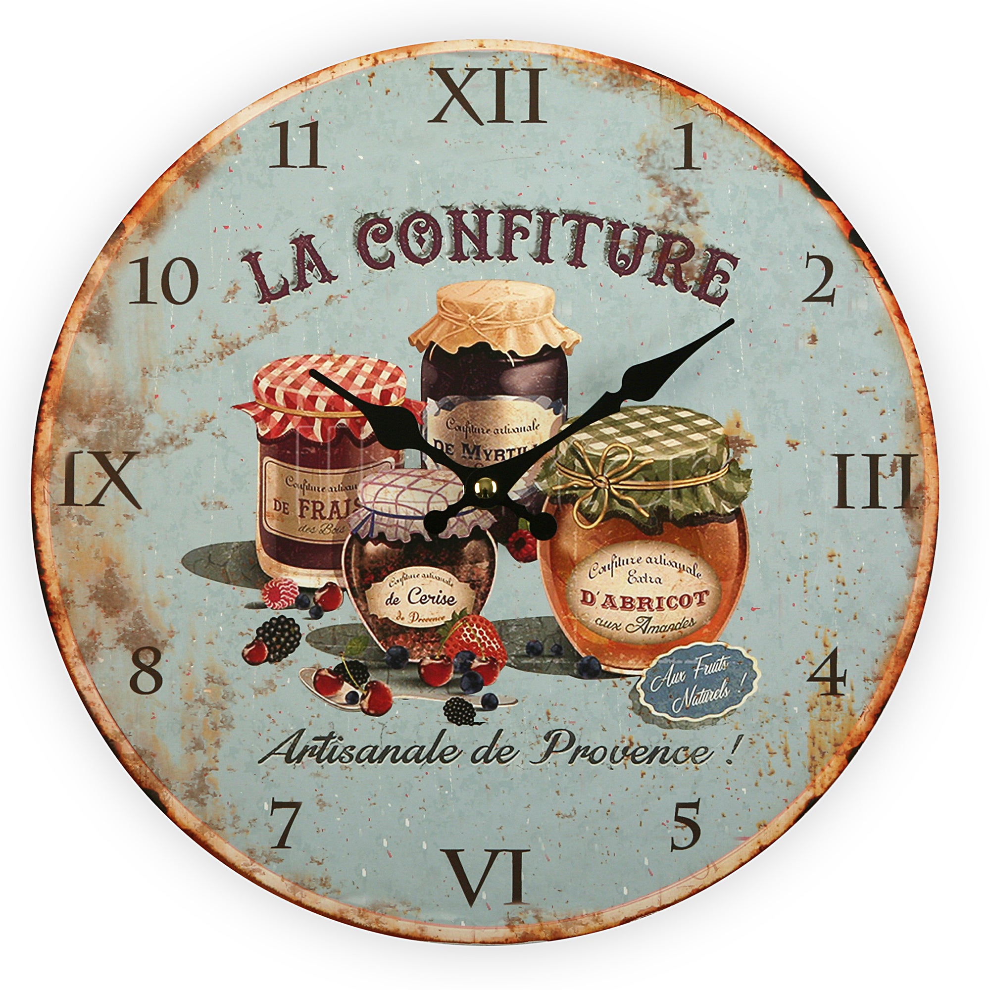 Reloj de pared redondo azul versa de 28 cm