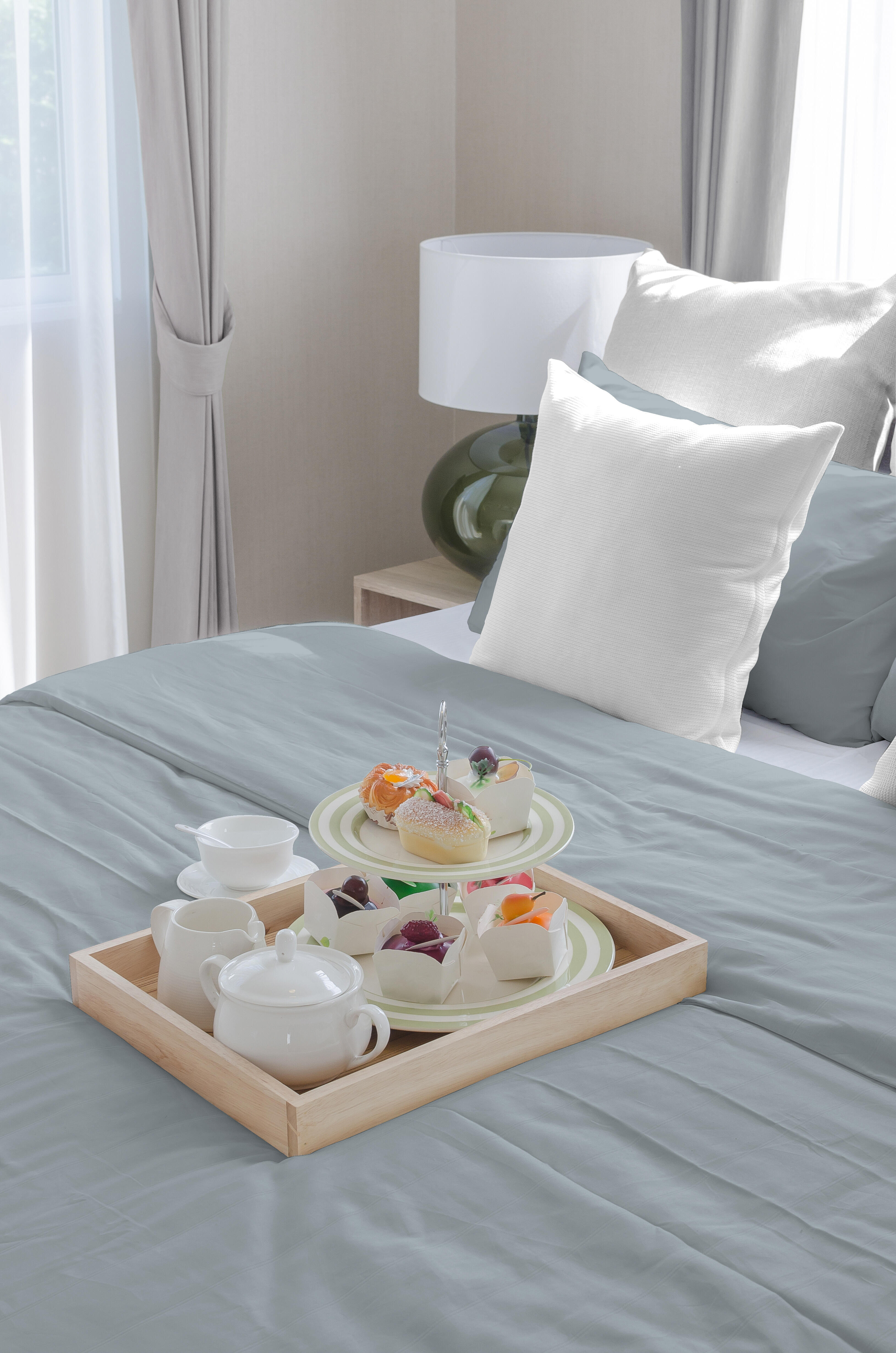 Funda de almohada wash garment algodón 200 hilos azul sky 50 x 75 cm