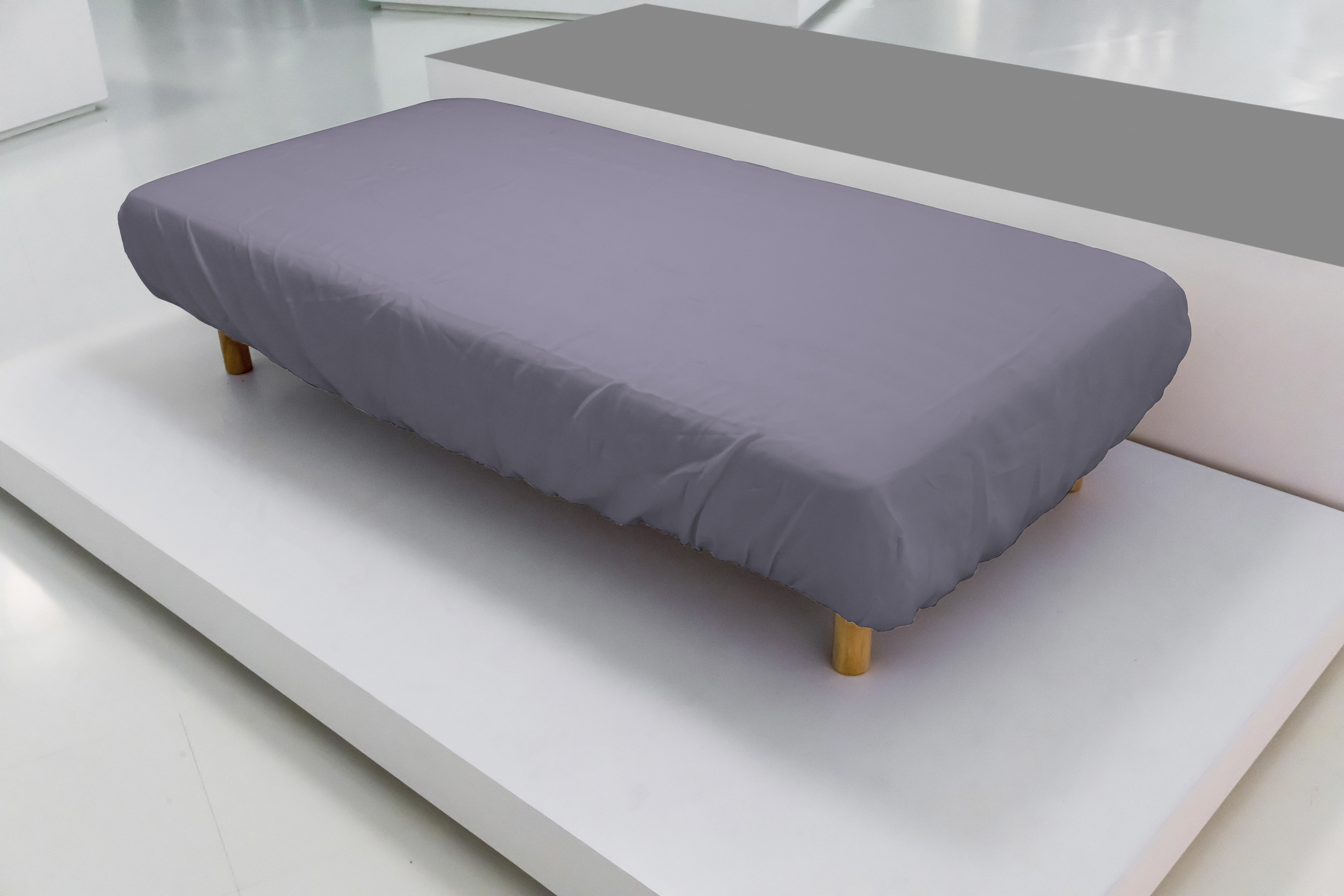 Sábana bajera wash grament percal 200 hilos verde azulado para cama de 90 cm