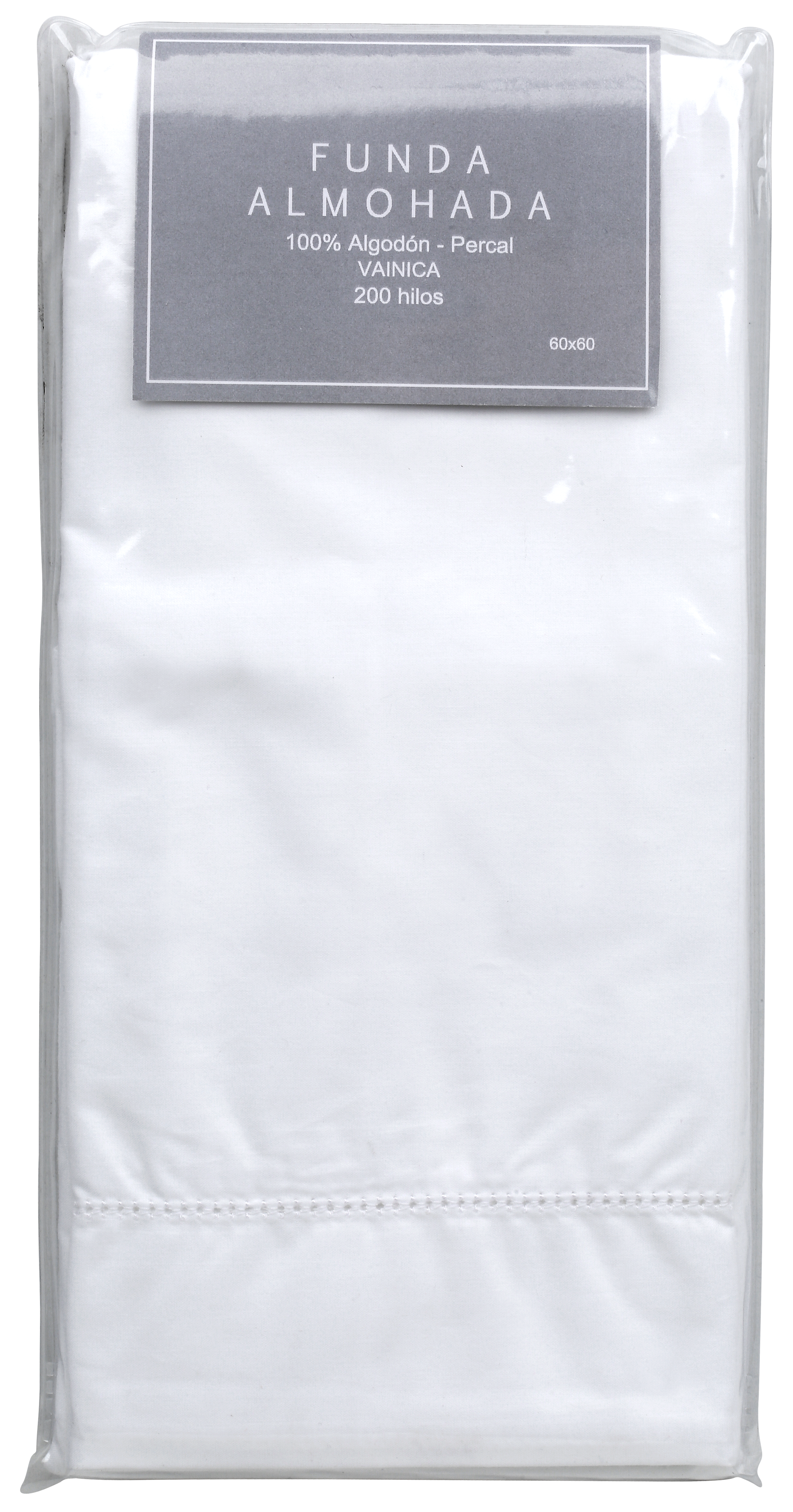 Funda para cuadrante de cama algodón 200 hilos Vainica blanco 60 x 60 cm para cama de 90, 105, 135, 140, 150, 160, 180, 200 cm - 8
