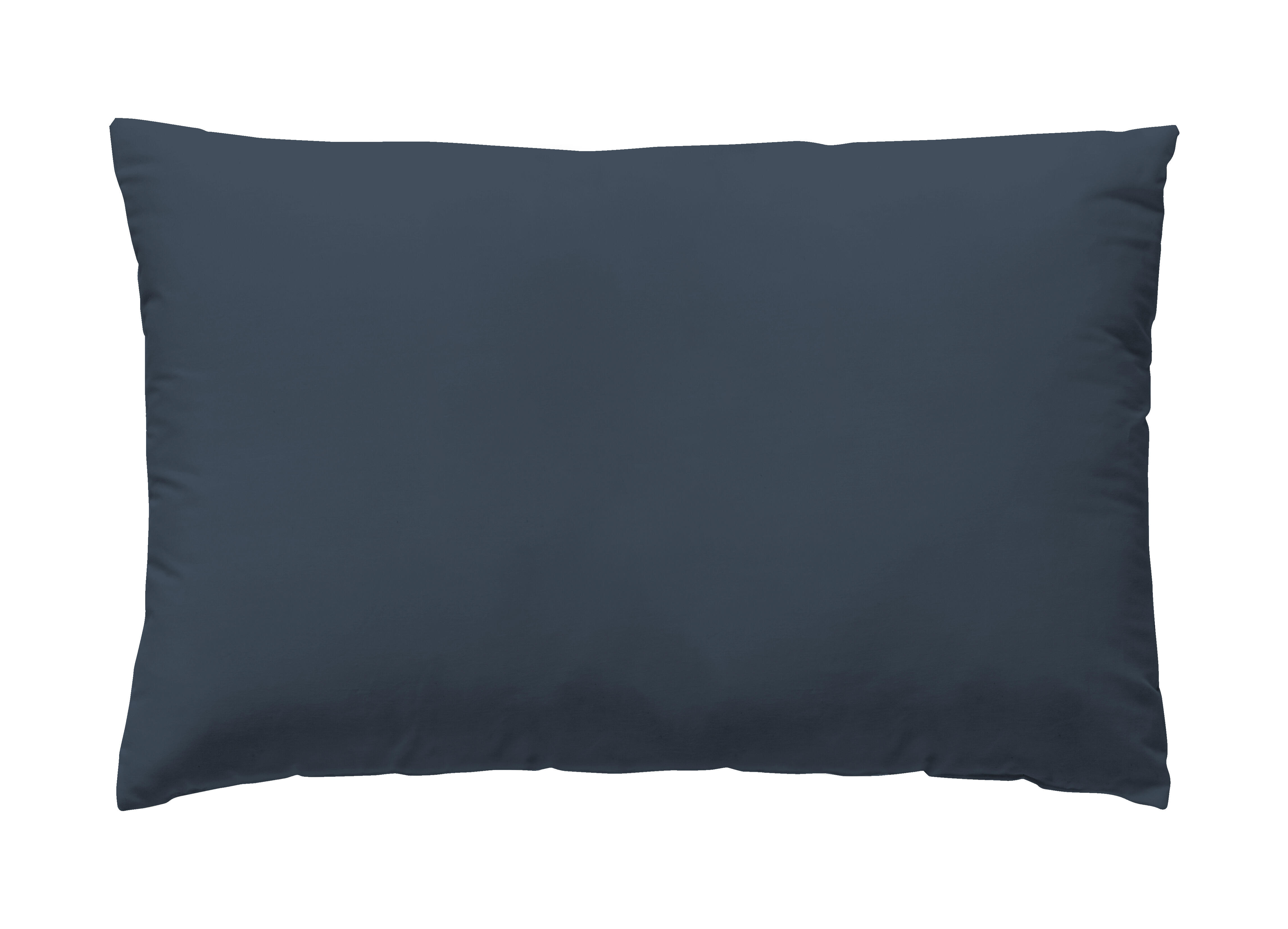 Funda de almohada wash garment percal 200 hilos negro noche 45 x 125 cm