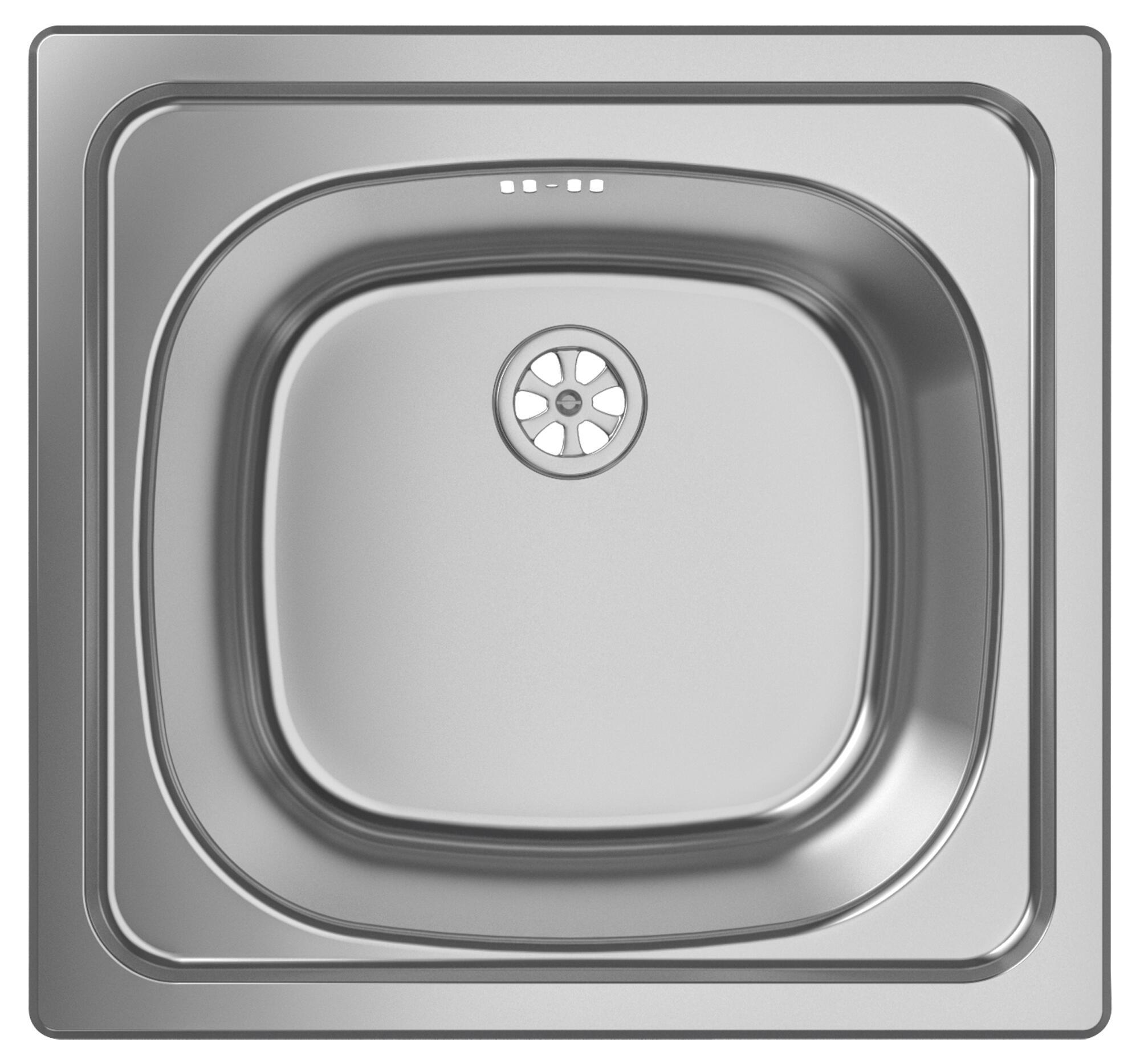 Fregadero de acero inox delinia como 46.5 x 43.5 cm
