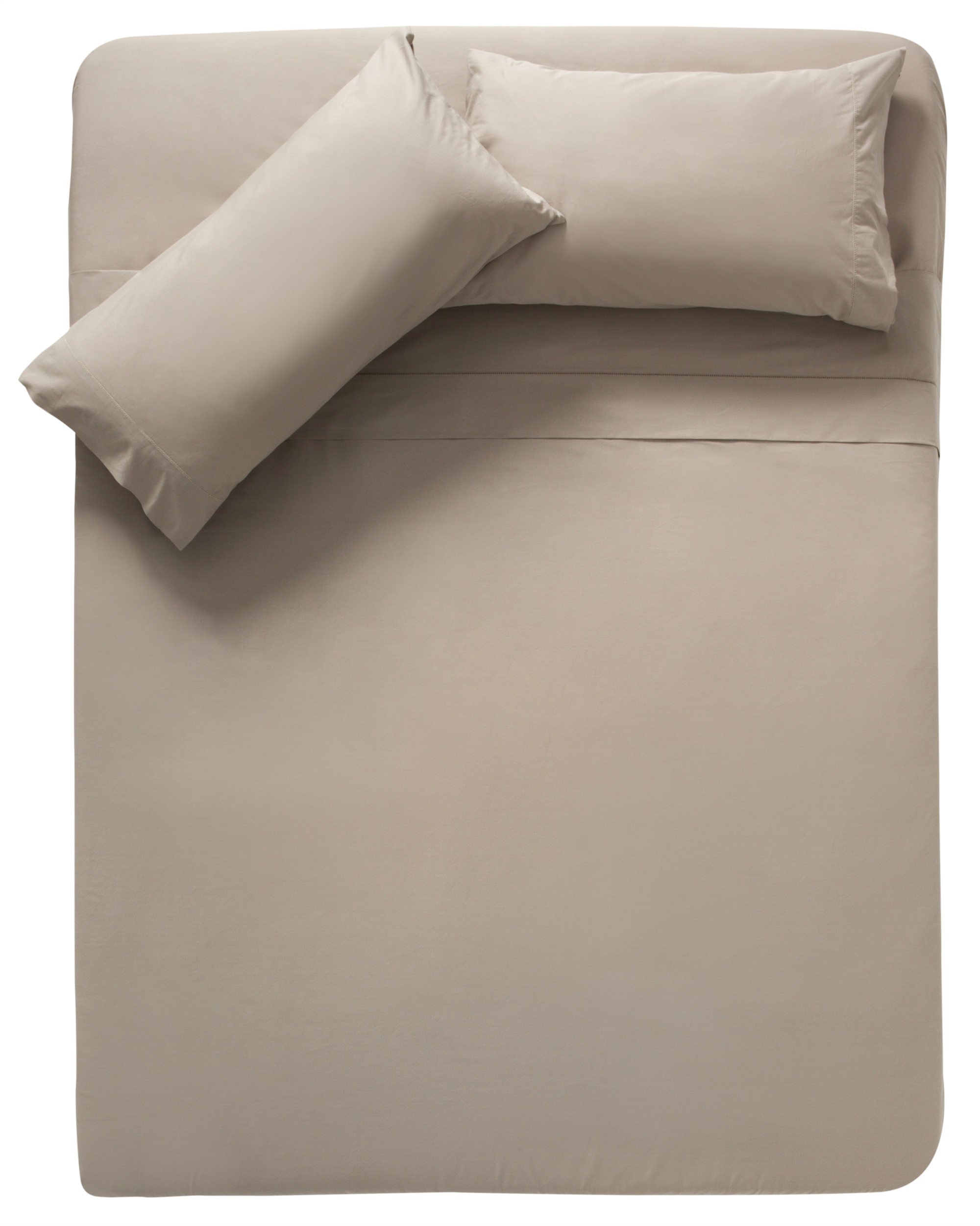 Sábana encimera de percal Vainica topo para cama de 135 cm - 2