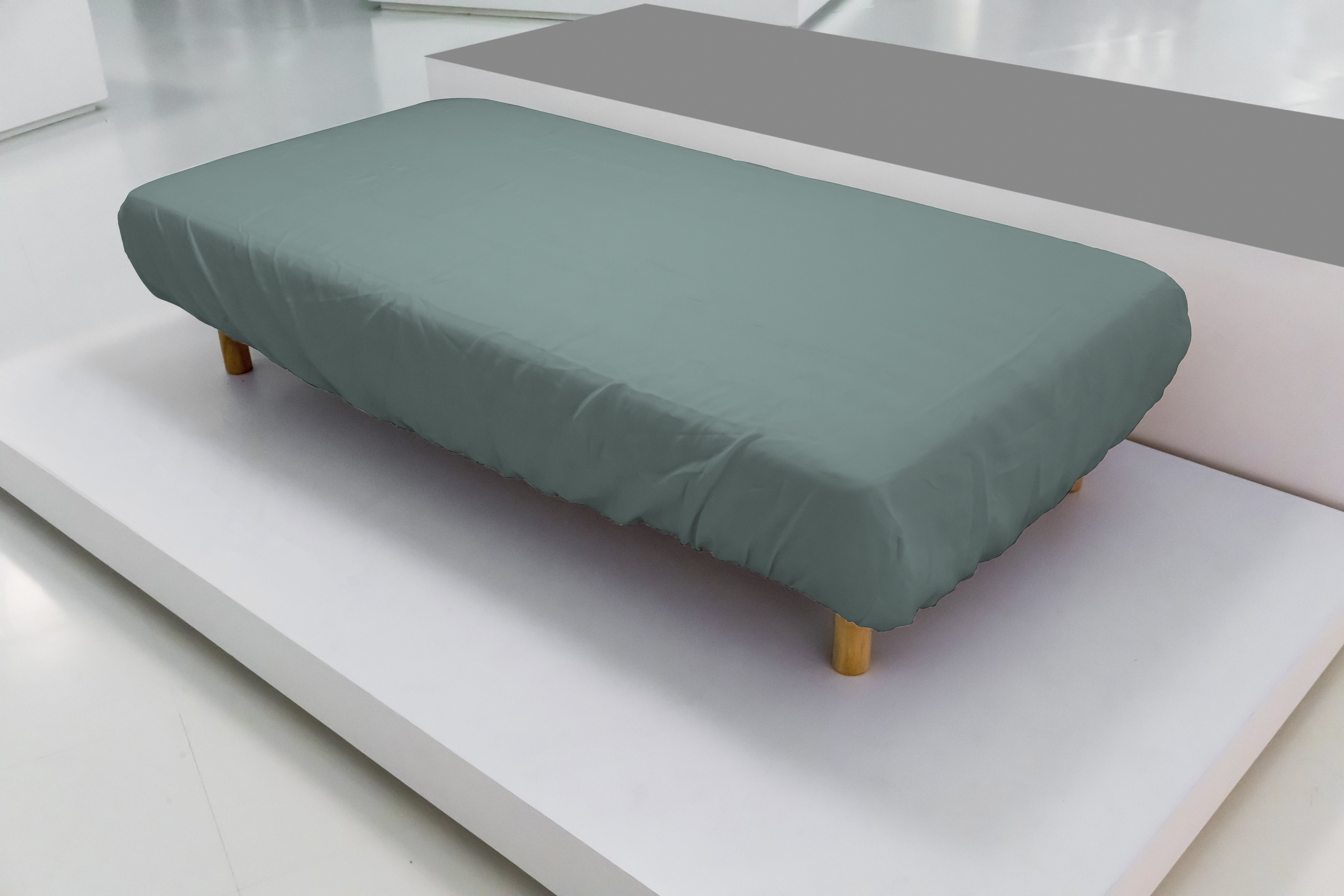Sábana encimera wash garment percal 200 hilos beige avena para cama de 150 cm