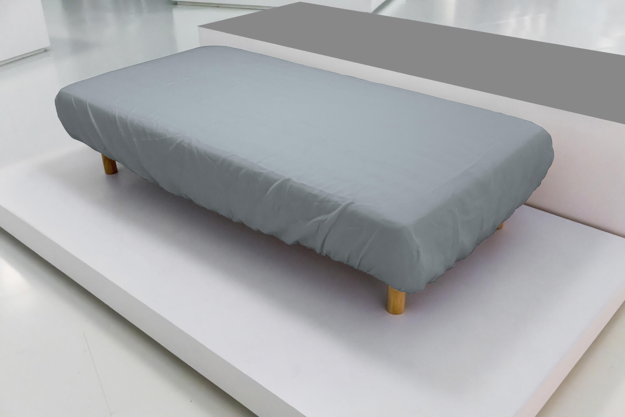 Sábana bajera wash grament percal 200 hilos azul cielo para cama de 200 cm