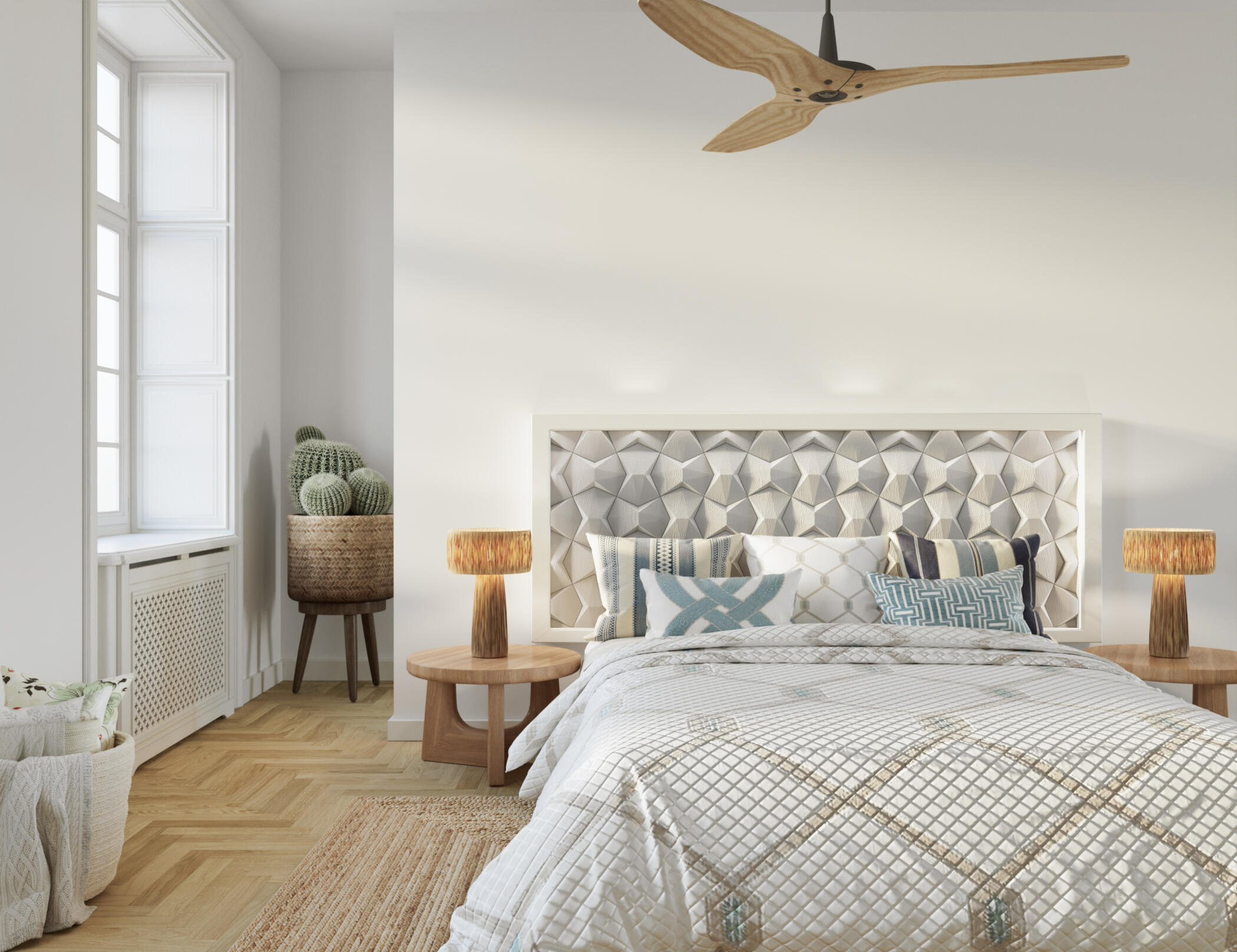 Cabecero de cama sidney con led ceniza con led efecto piel 173x90x6.5cm