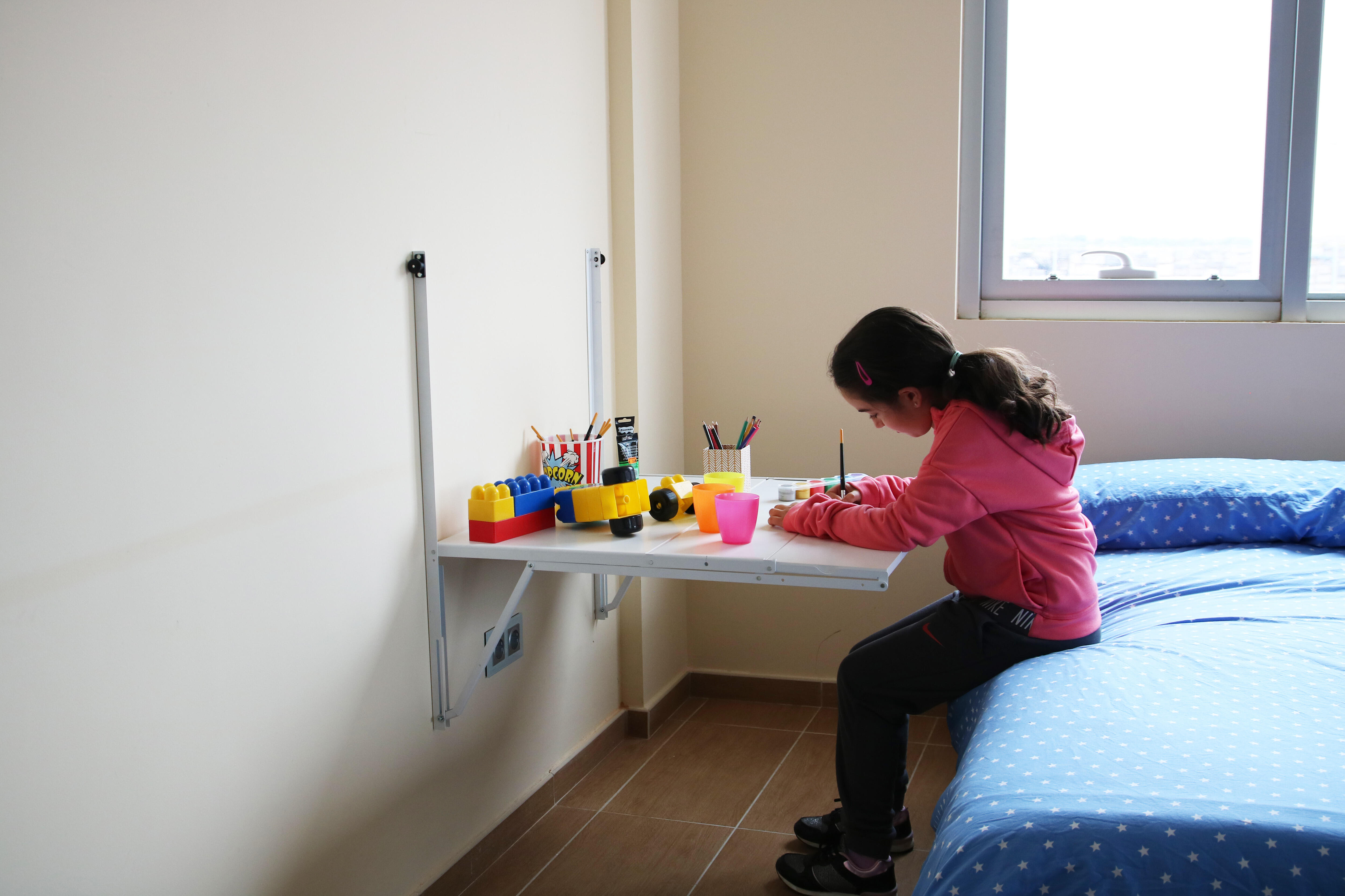 Mesa escritorio simonflex blanco 80x80 cm