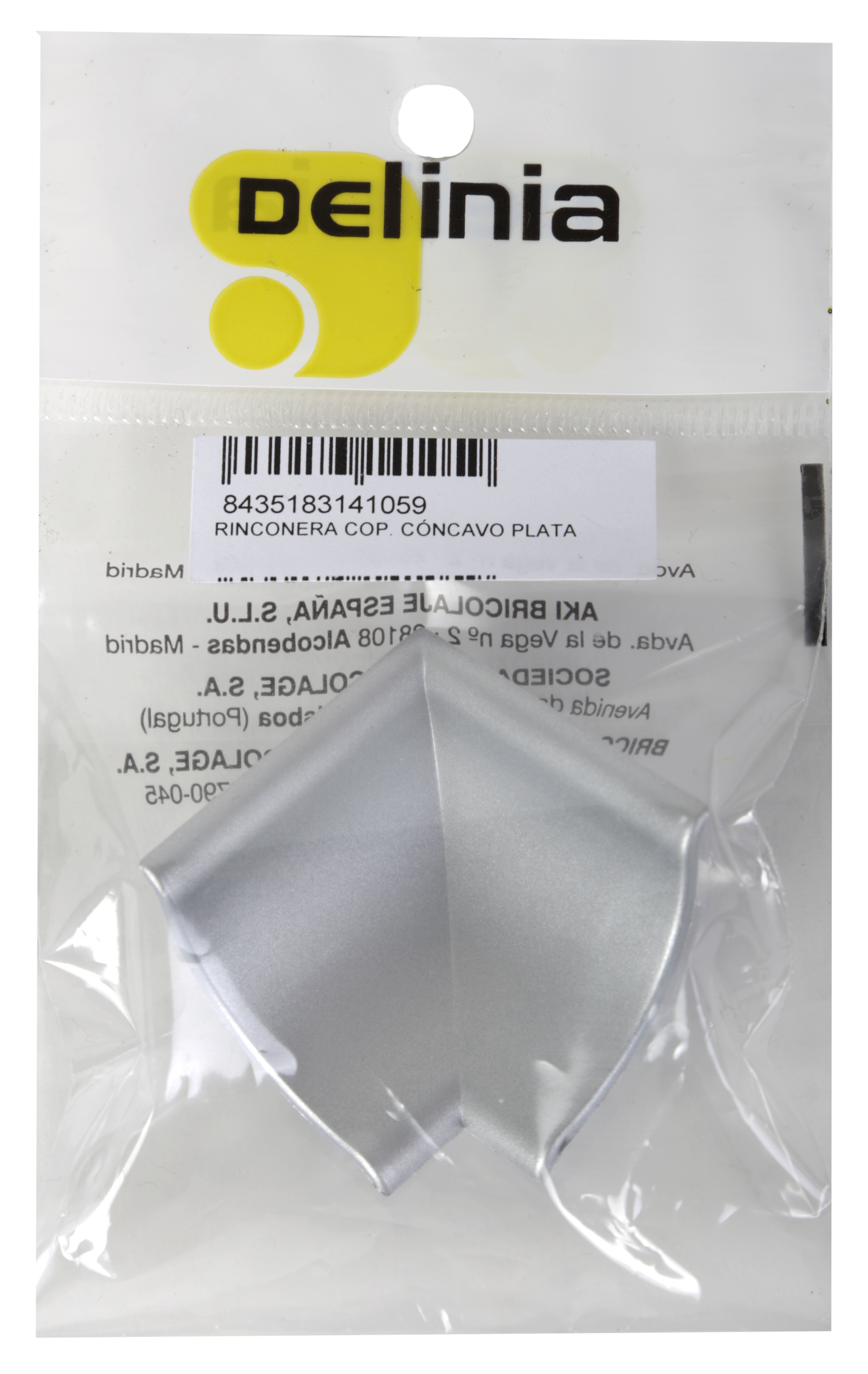 Copete de canto Delinia prata mate - 3