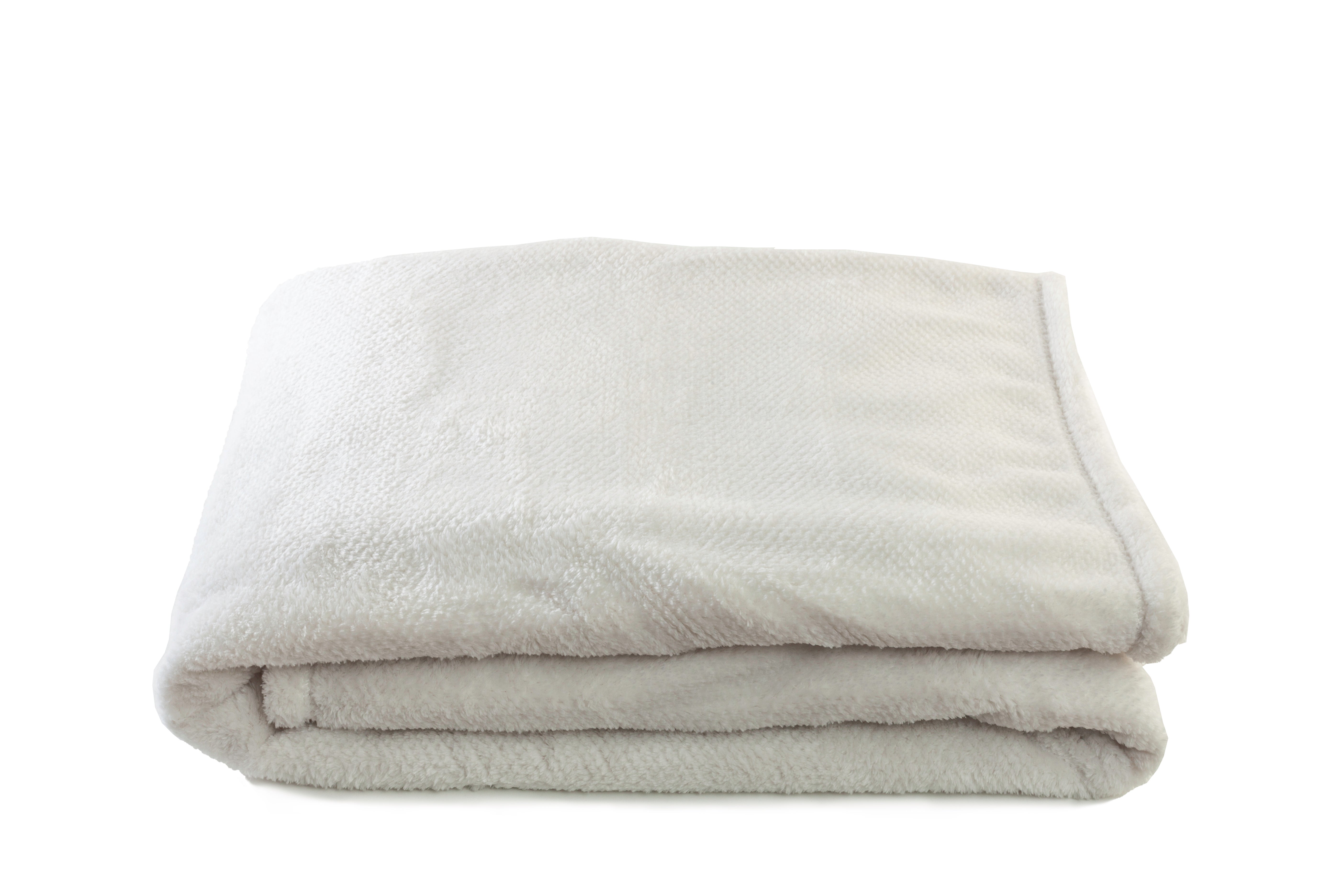 Manta topos poliéster blanco 130x170 cm