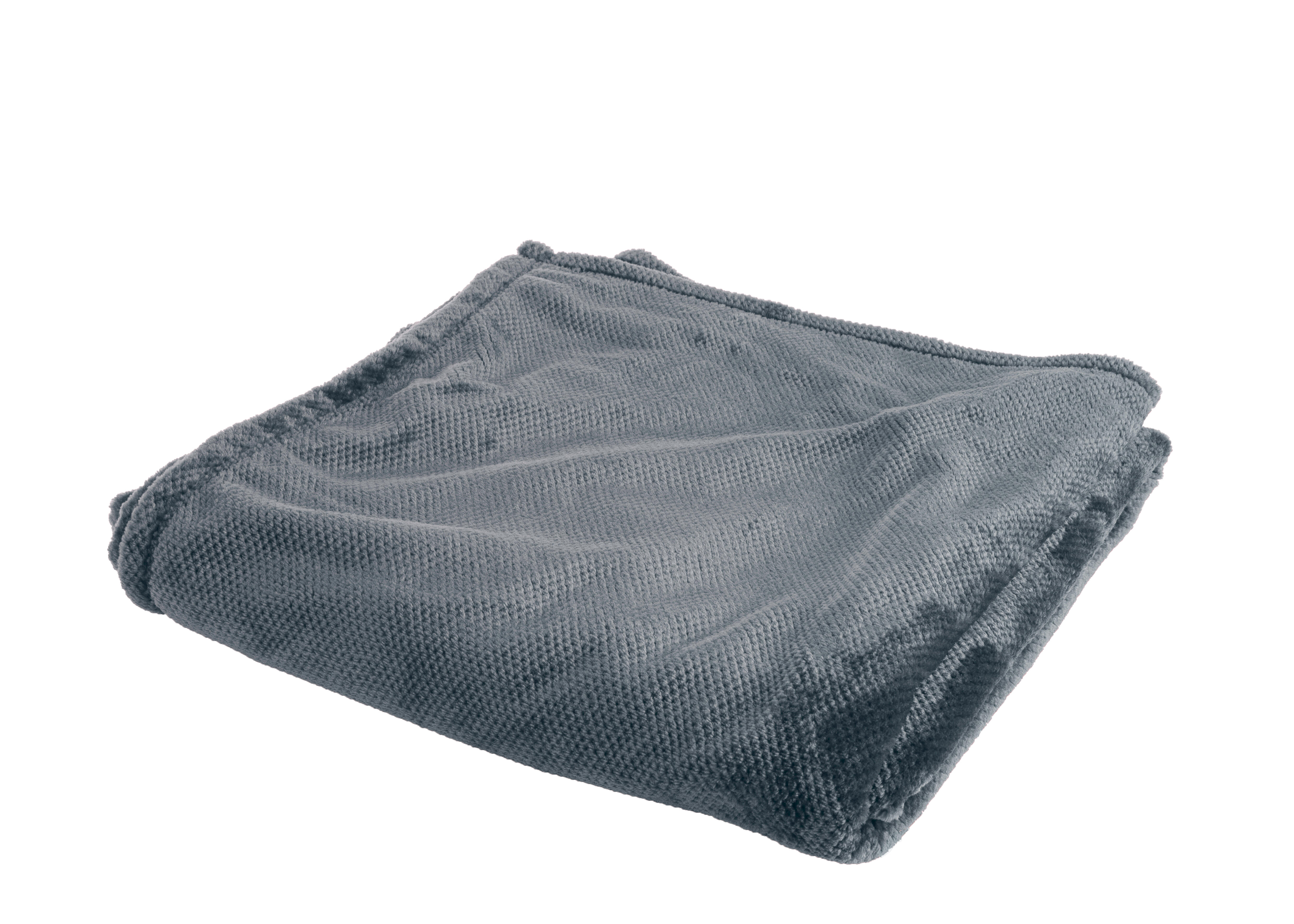 Manta topos poliéster gris antracita 130x170 cm