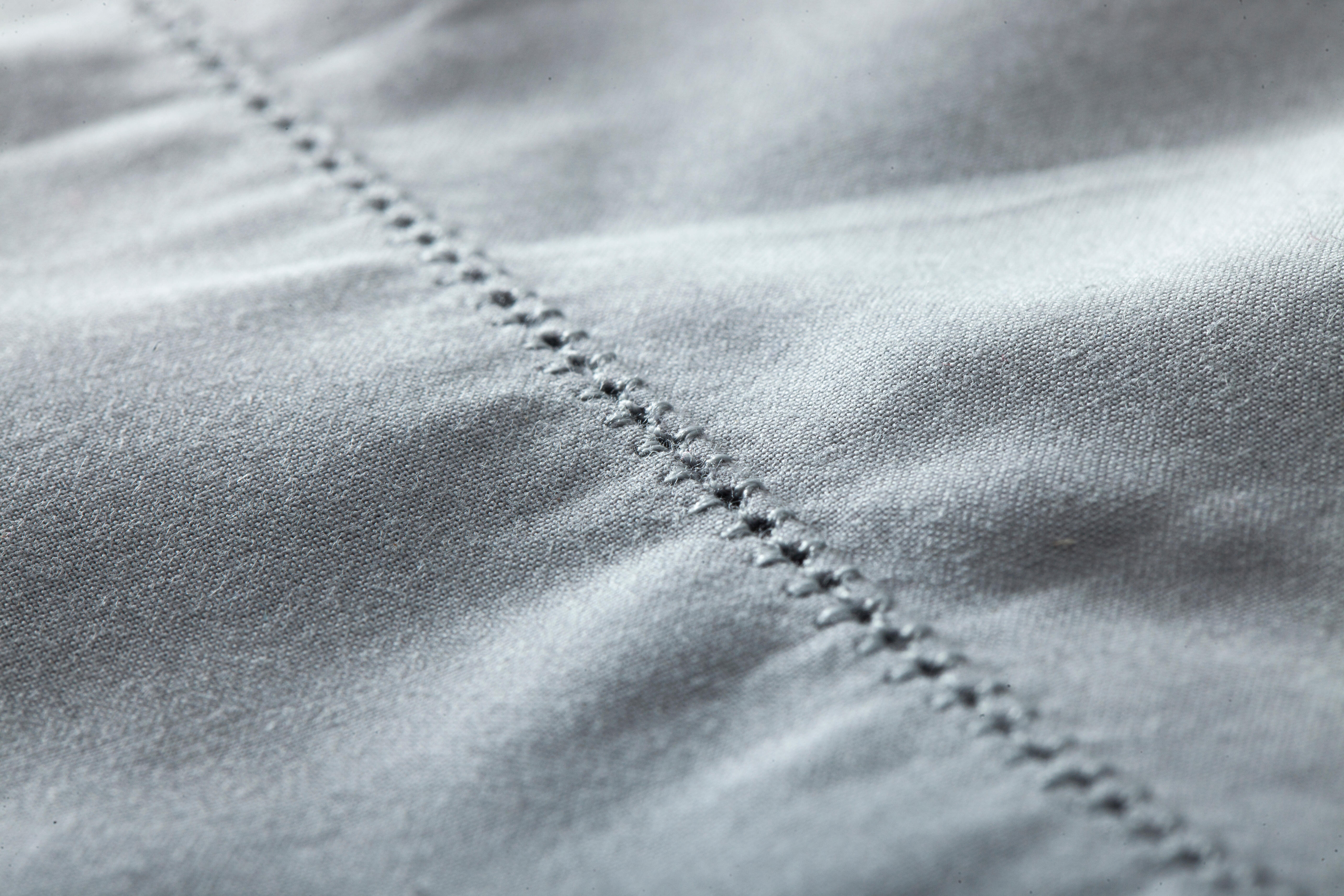 Sábana encimera Vainica algodón percal 200 hilos gris 210x270 para cama 135 cm - 4