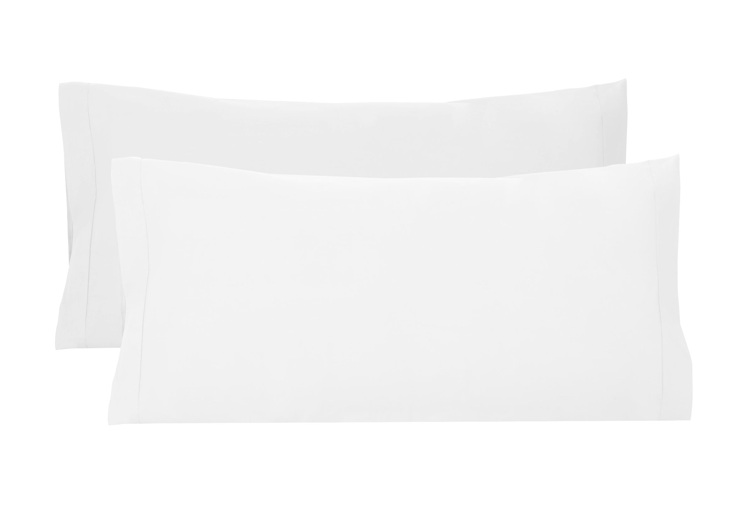 2 fundas de almohada de algodón blanco cama 150 / 160 cm