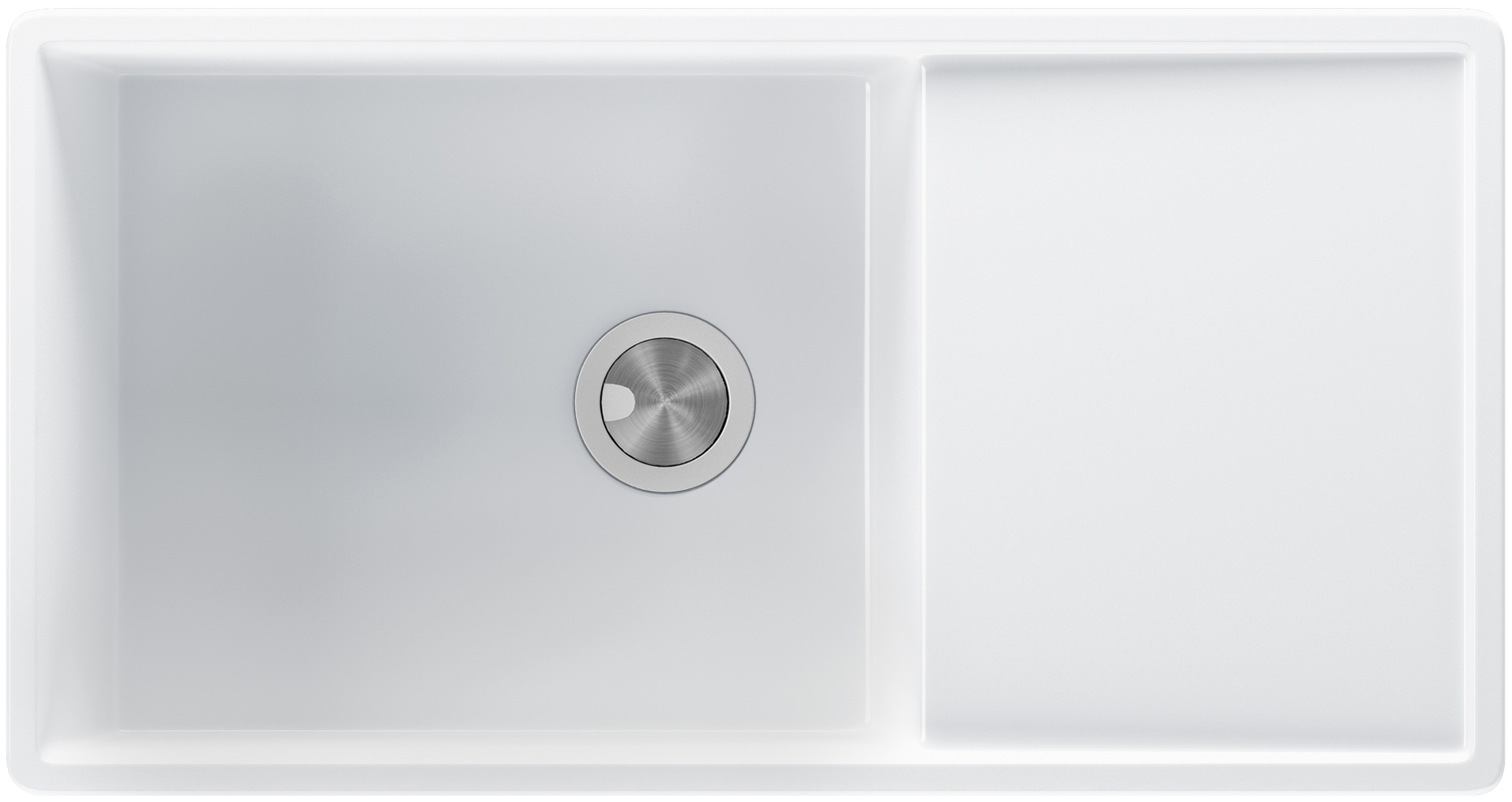 Fregadero seno con escurridor de resina rectangular interbany oceano plus 85 x 4