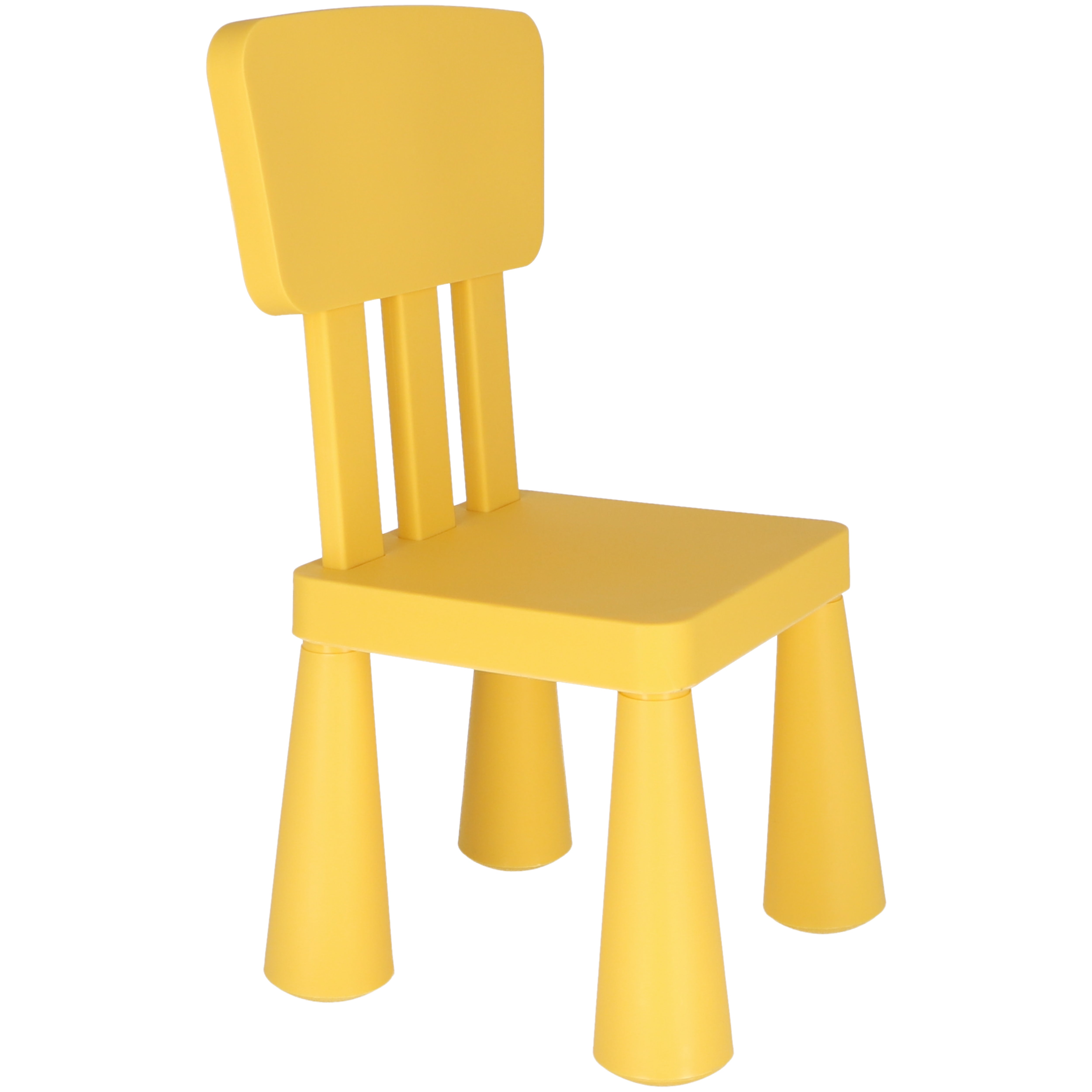 Silla infantil square amarilla con respaldo 38x67x35 cm