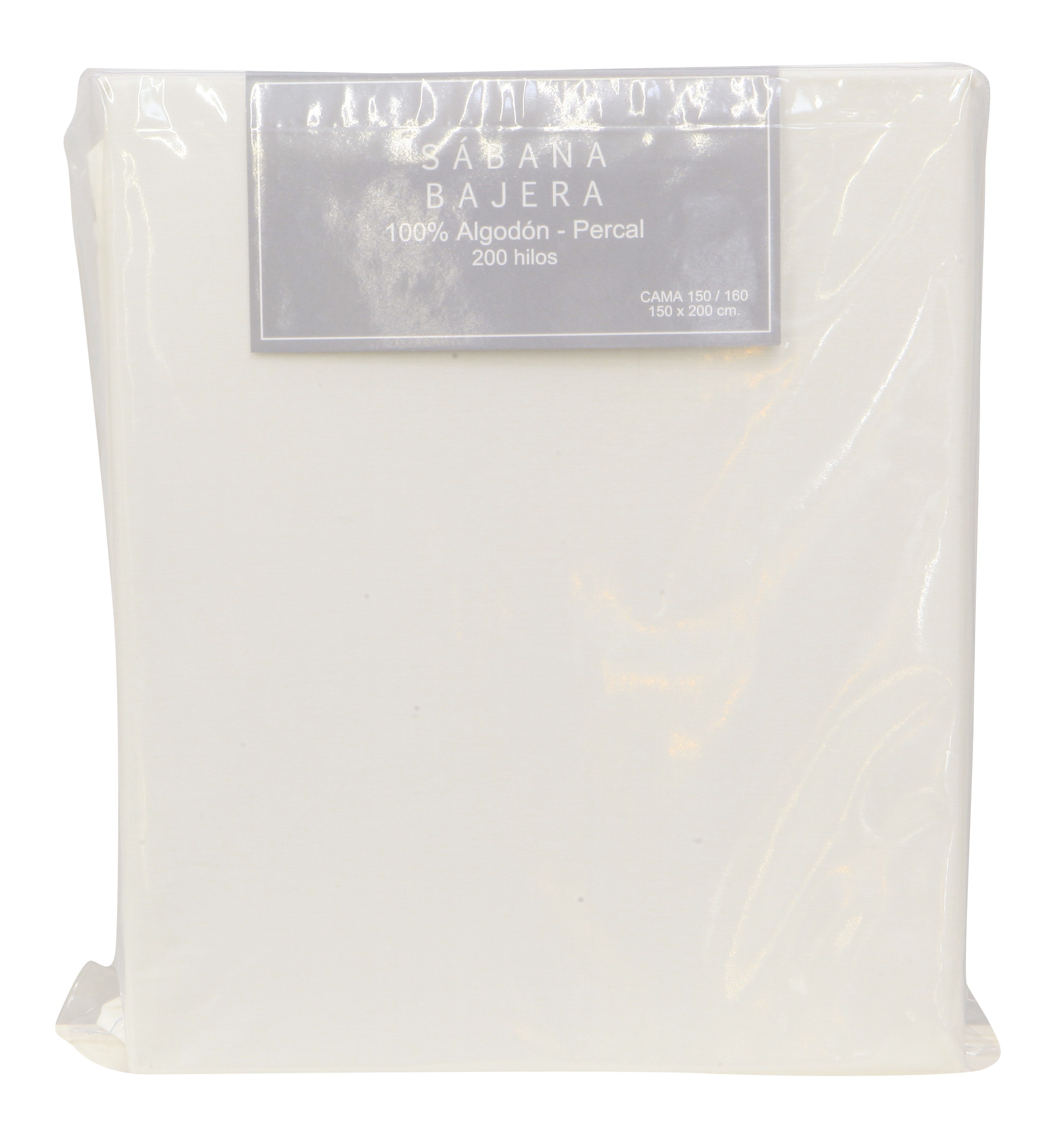 Sábana encimera Vainica algodón percal 200 hilos blanco para cama de 150 cm - 6