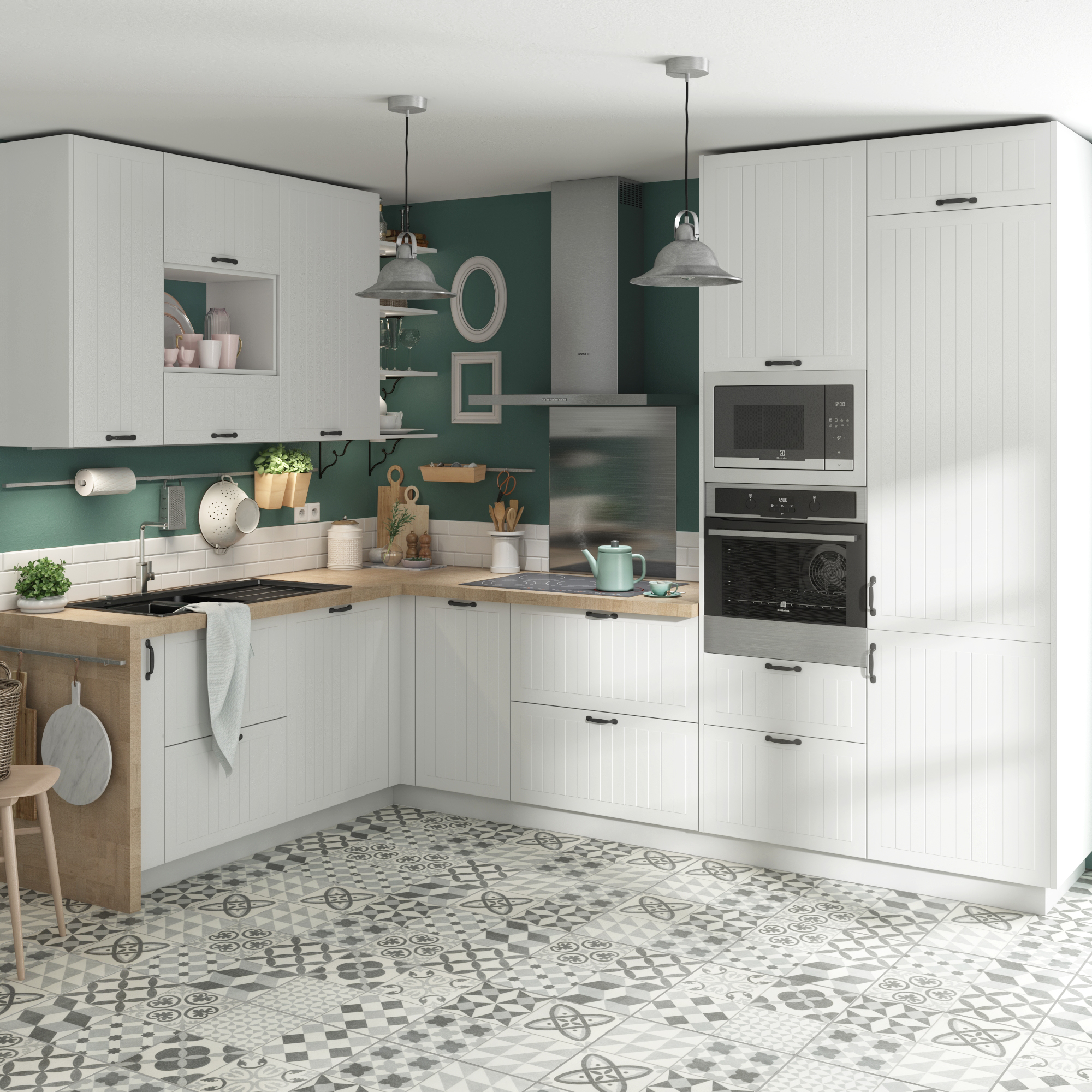 Frente de cajón de cocina Toscane blanco mate H 12.8 x L 120 cm - 3