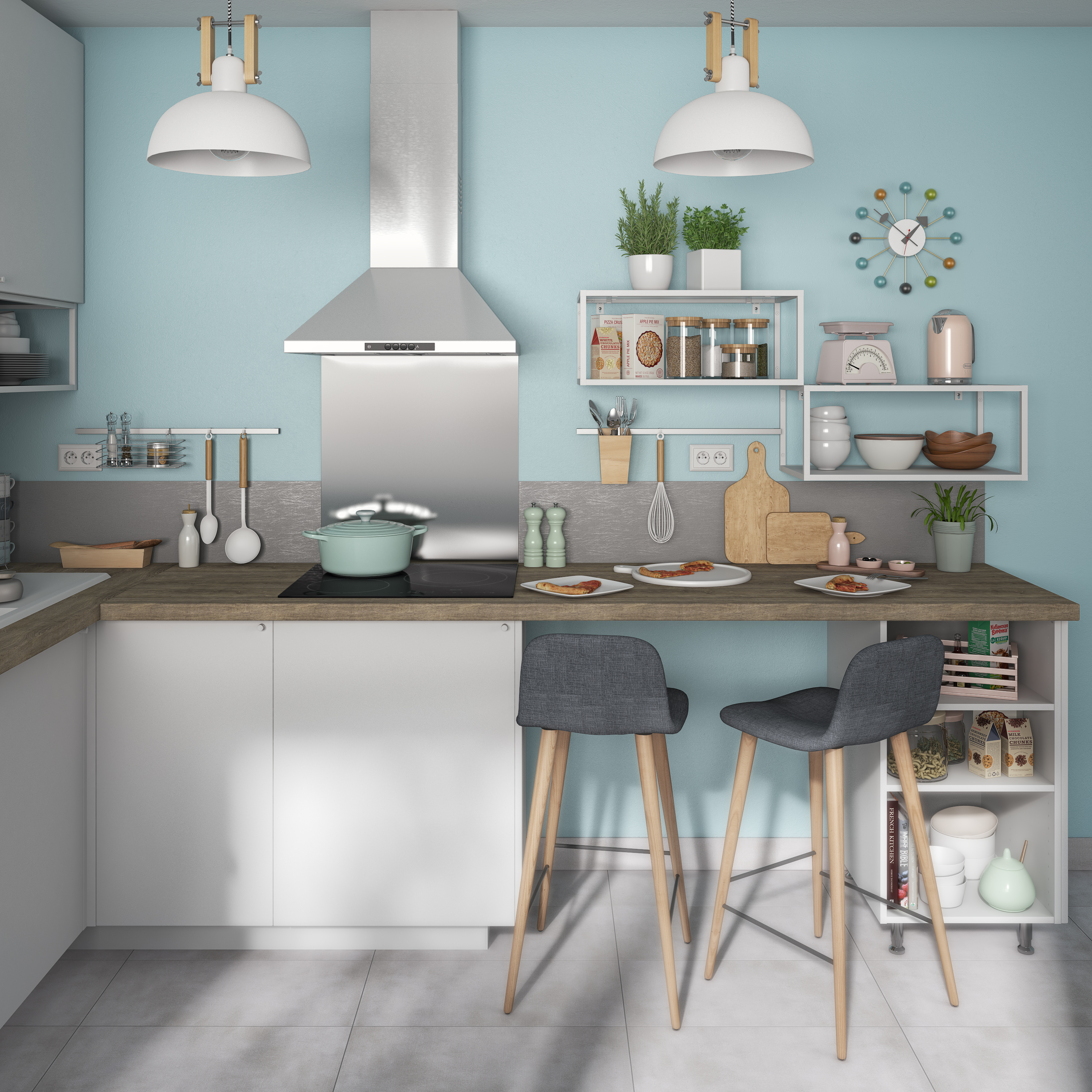 Painel/Porta de cozinha Delinia Sofia 60 x 77 cm branco mate - 14