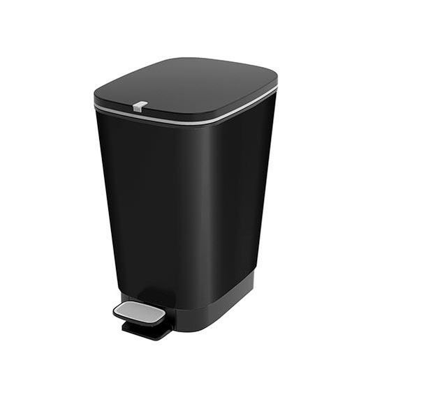 Cubo de la basura con pedal KETER negro con 25 litros de capacidad